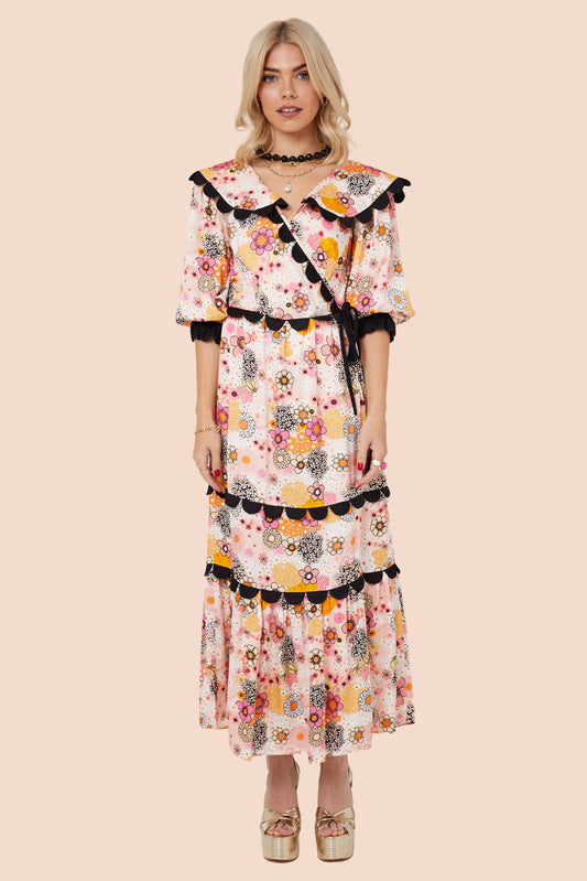 ARETHA DRESS | Pink Power Love Flower - Keko Studio