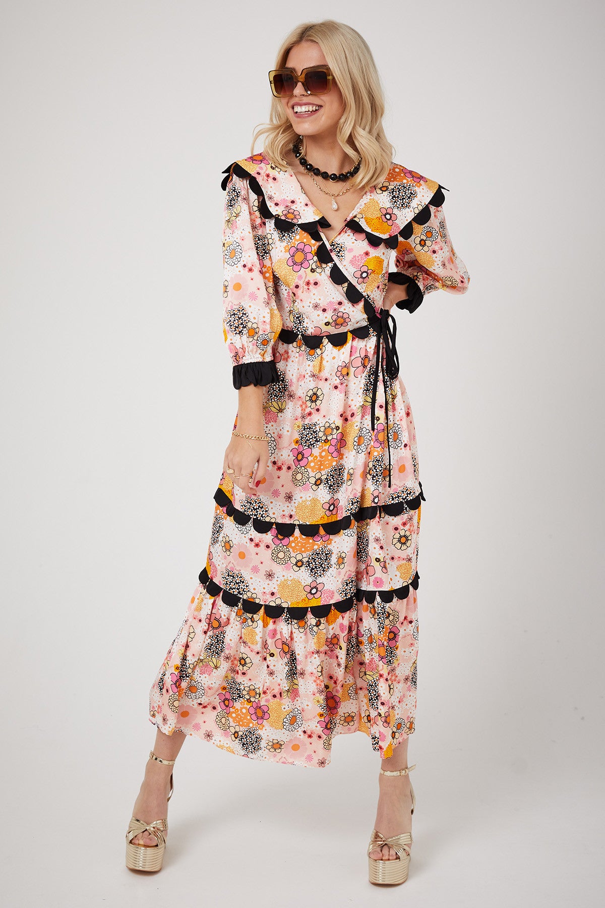 ARETHA DRESS | Pink Power Love Flower - Keko Studio