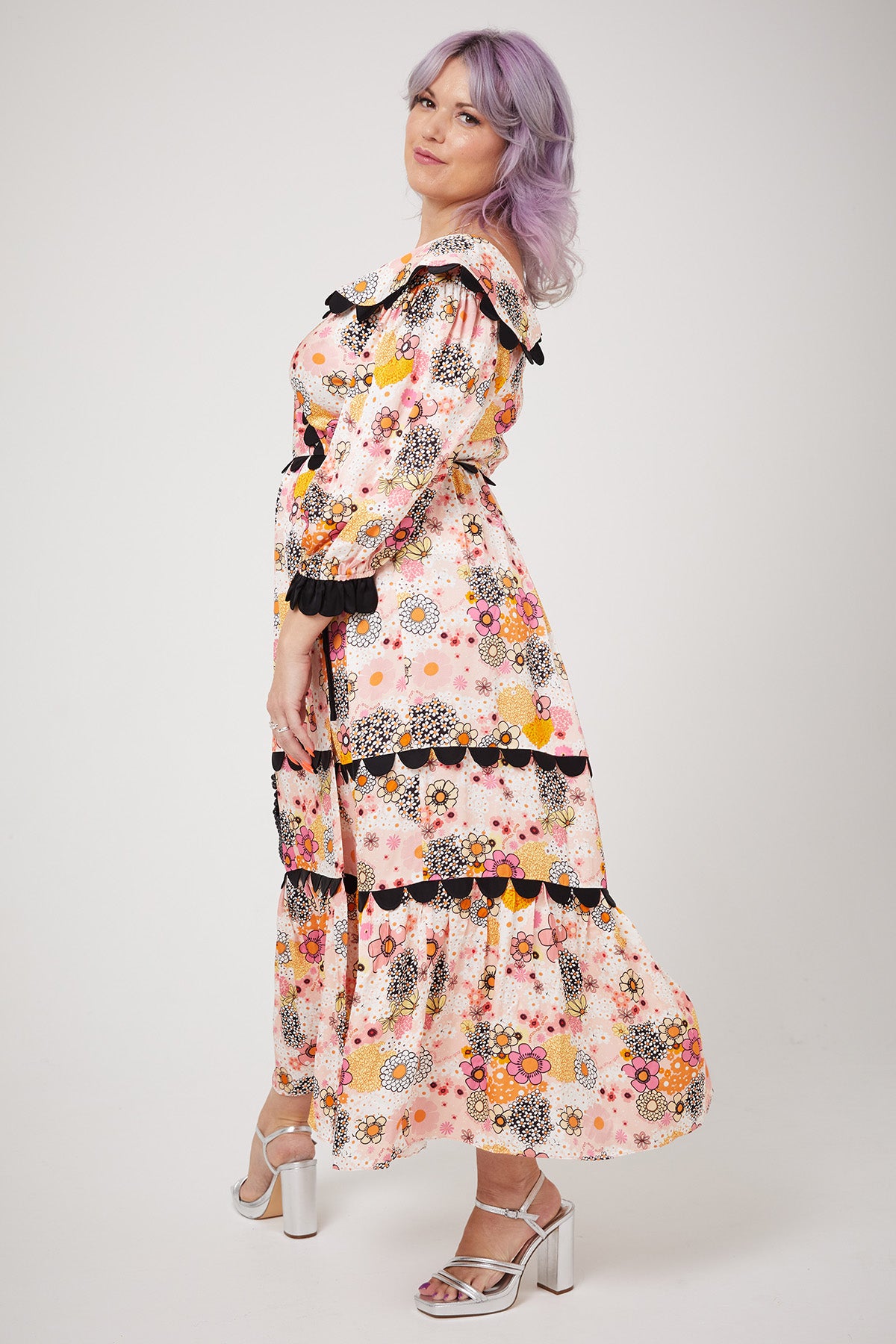 ARETHA DRESS | Pink Power Love Flower - Keko Studio