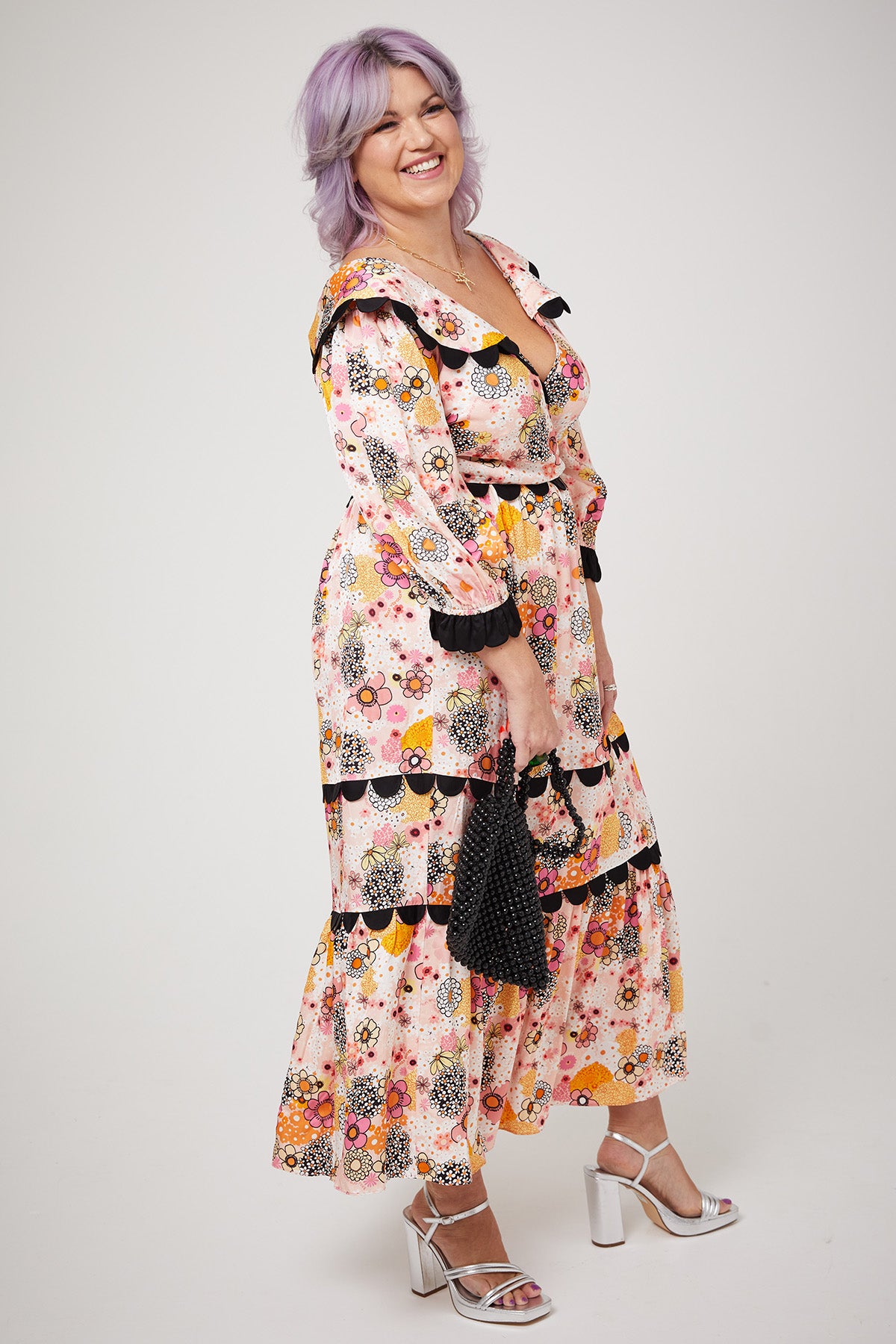 ARETHA DRESS | Pink Power Love Flower - Keko Studio