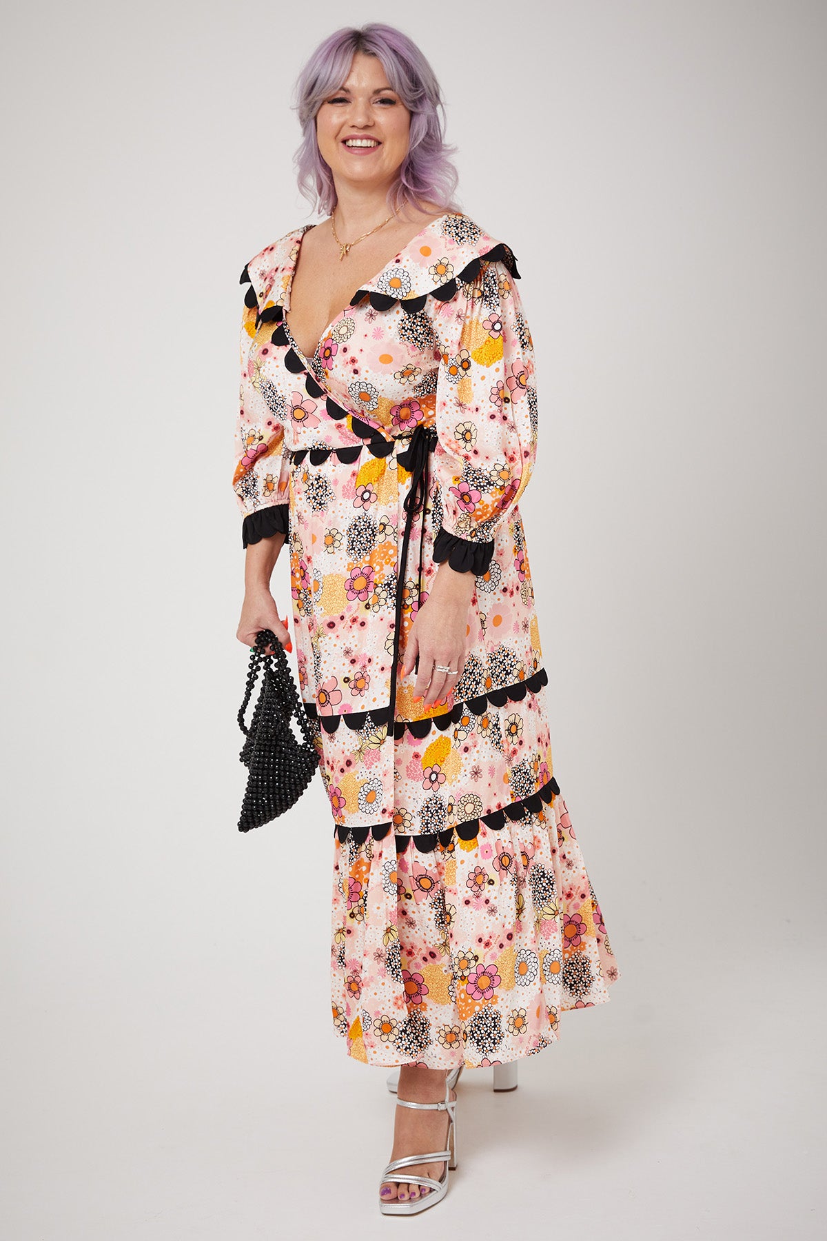 ARETHA DRESS | Pink Power Love Flower - Keko Studio