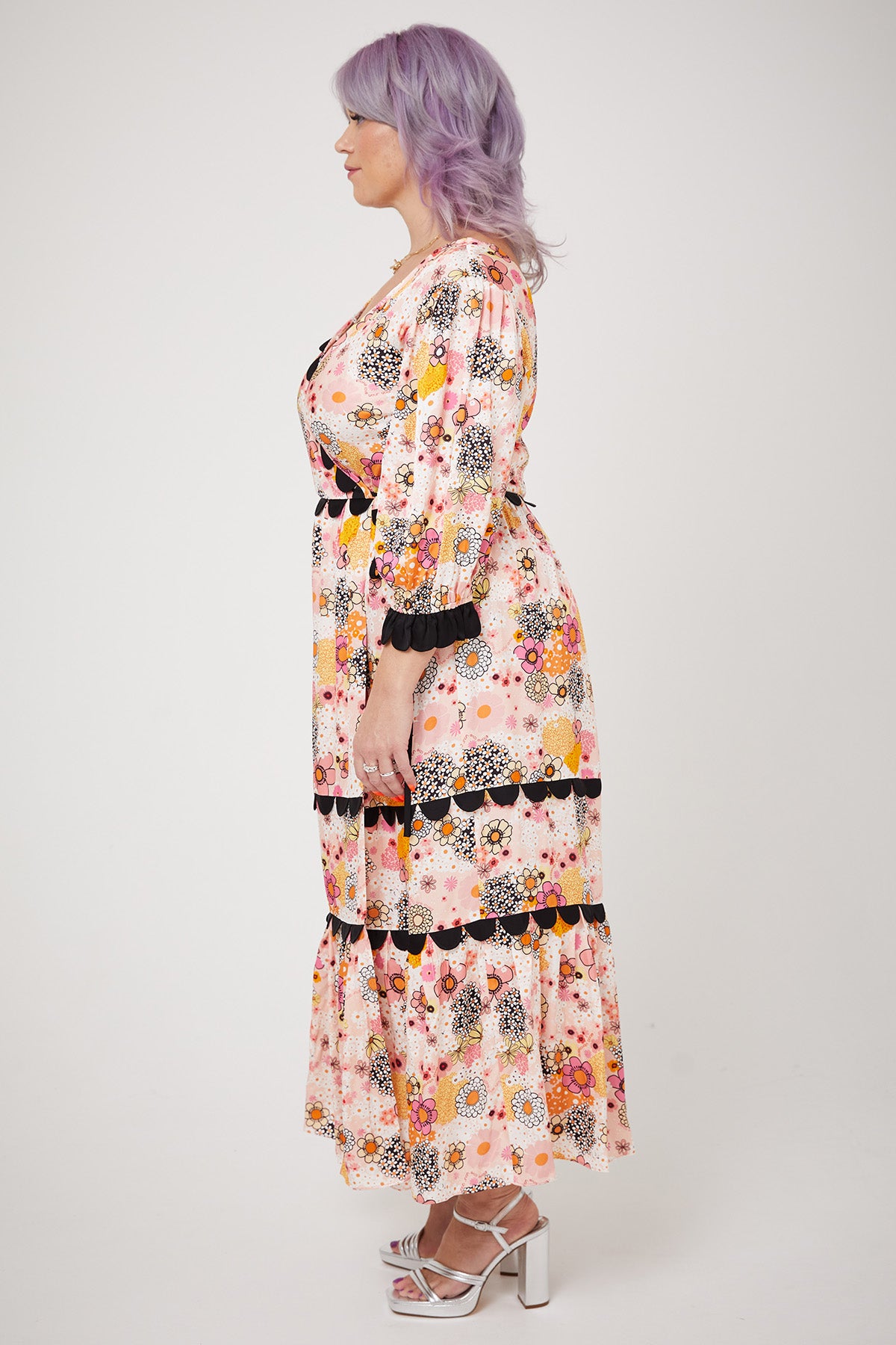 ARETHA DRESS | Pink Power Love Flower - Keko Studio