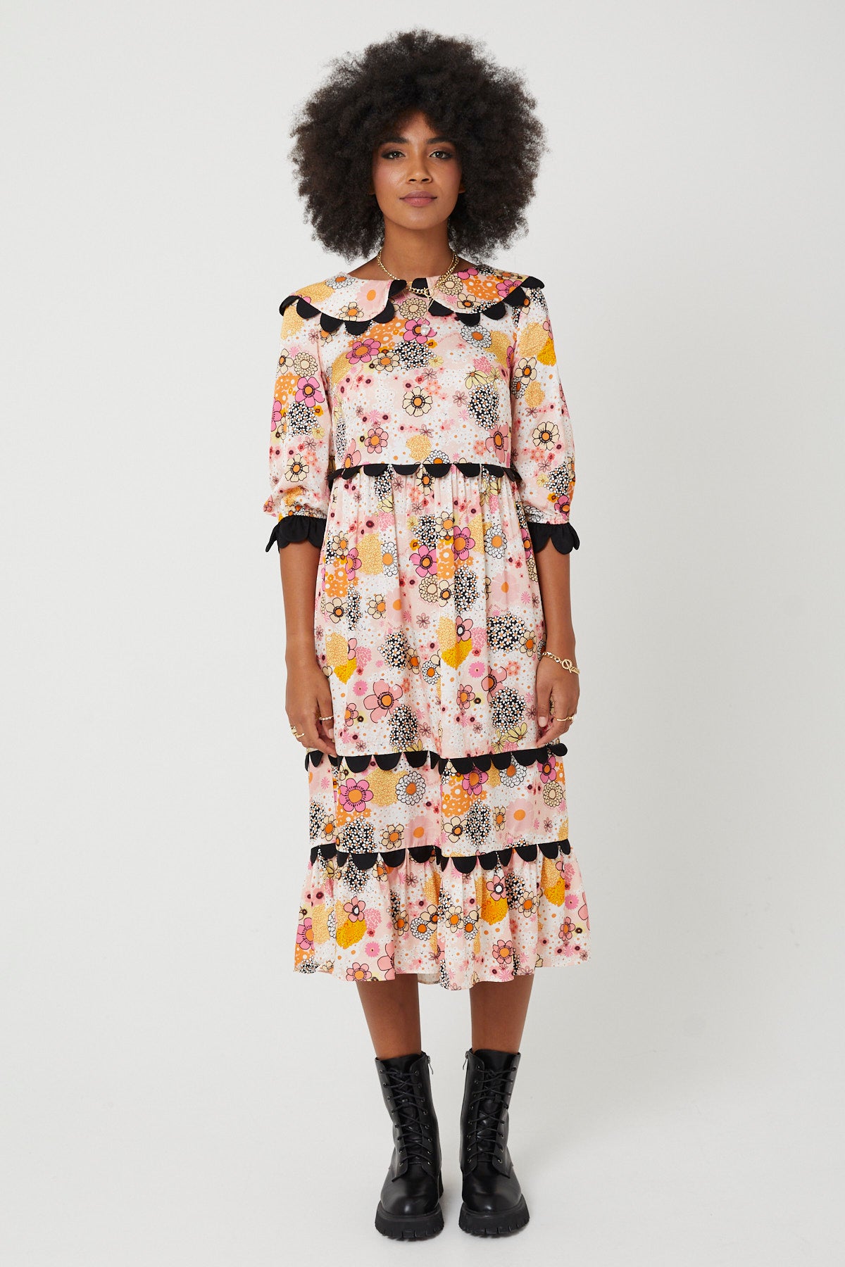 MARIAH DRESS | Pink Power Love Flower - Keko Studio