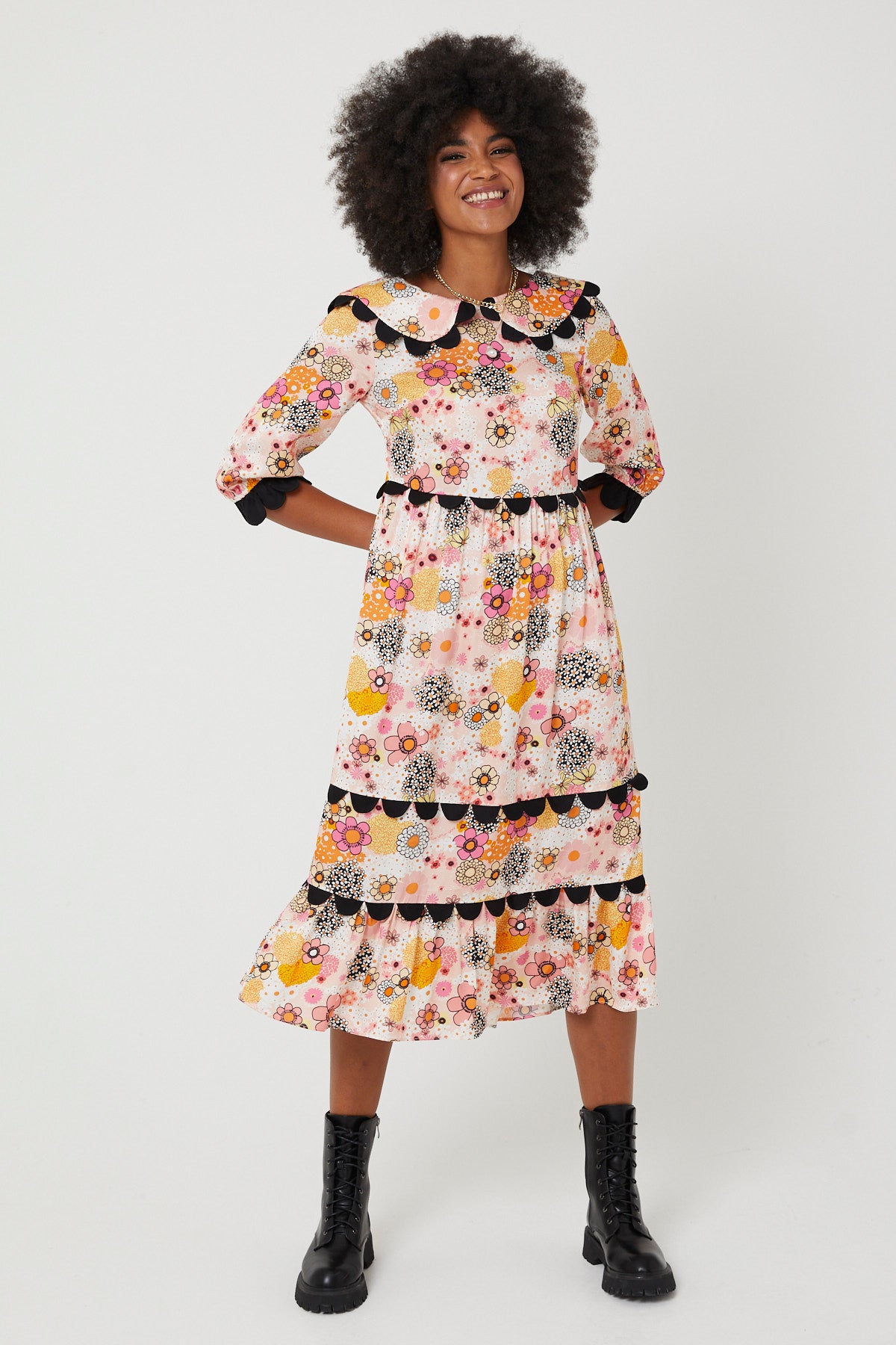 MARIAH DRESS | Pink Power Love Flower - Keko Studio