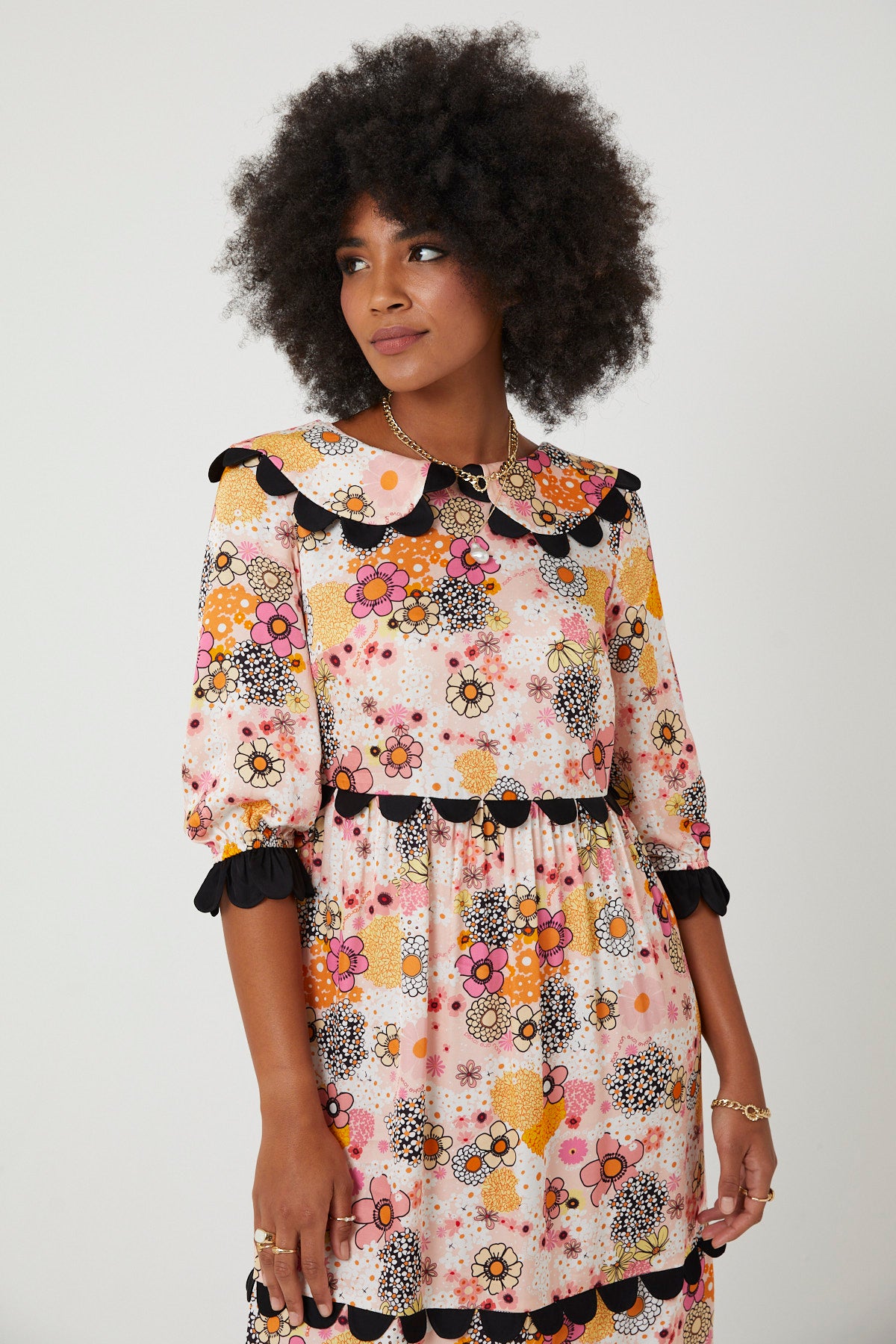 MARIAH DRESS | Pink Power Love Flower - Keko Studio