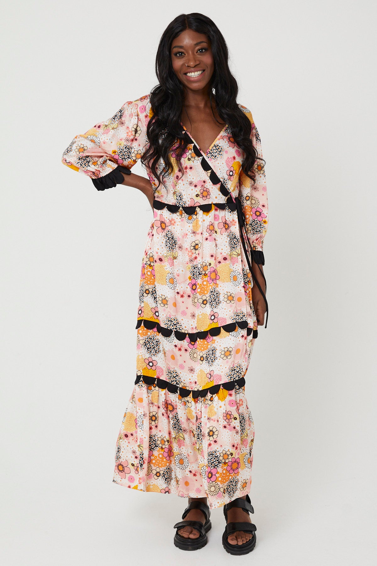 ARETHA DRESS | Pink Power Love Flower - Keko Studio