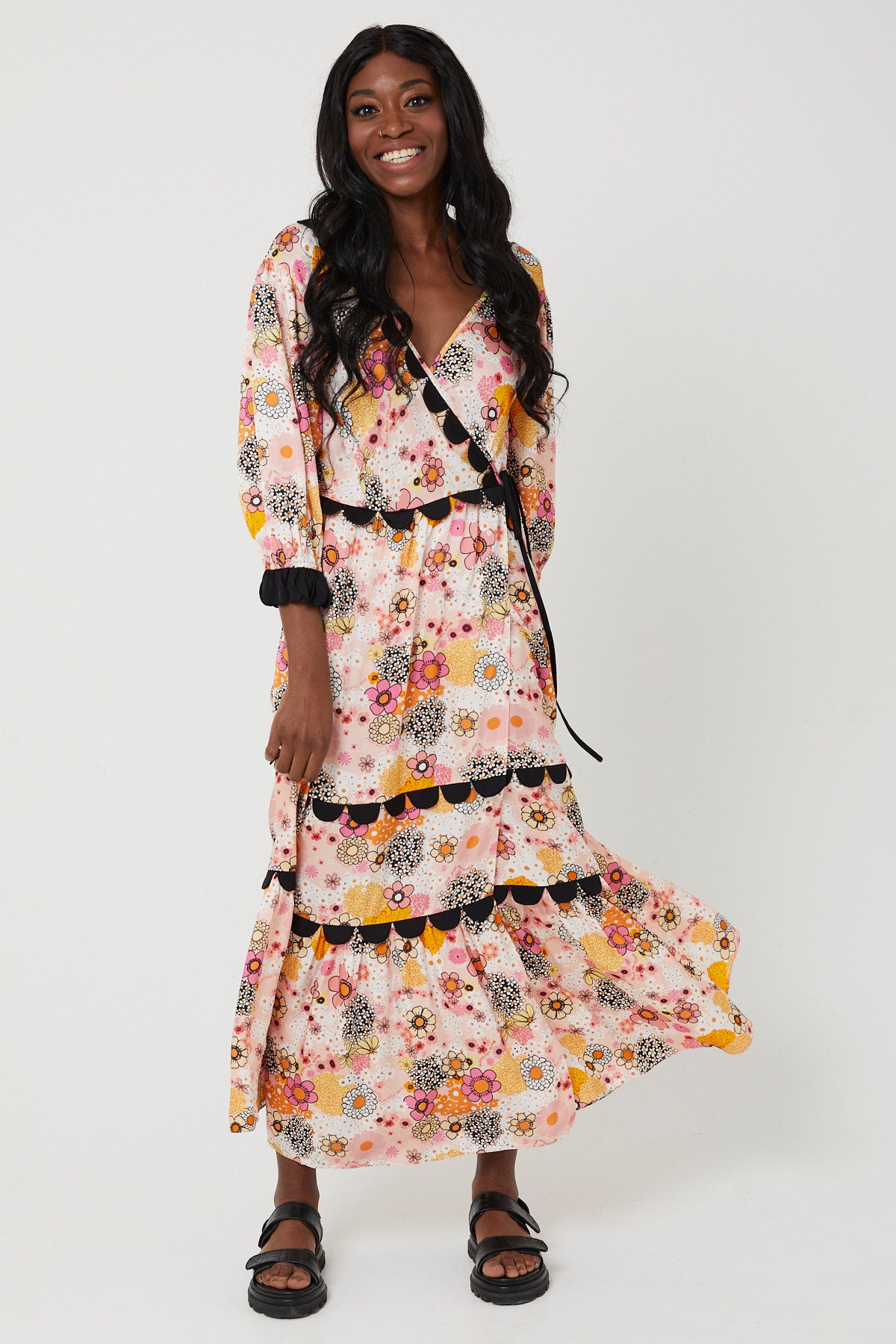ARETHA DRESS | Pink Power Love Flower - Keko Studio