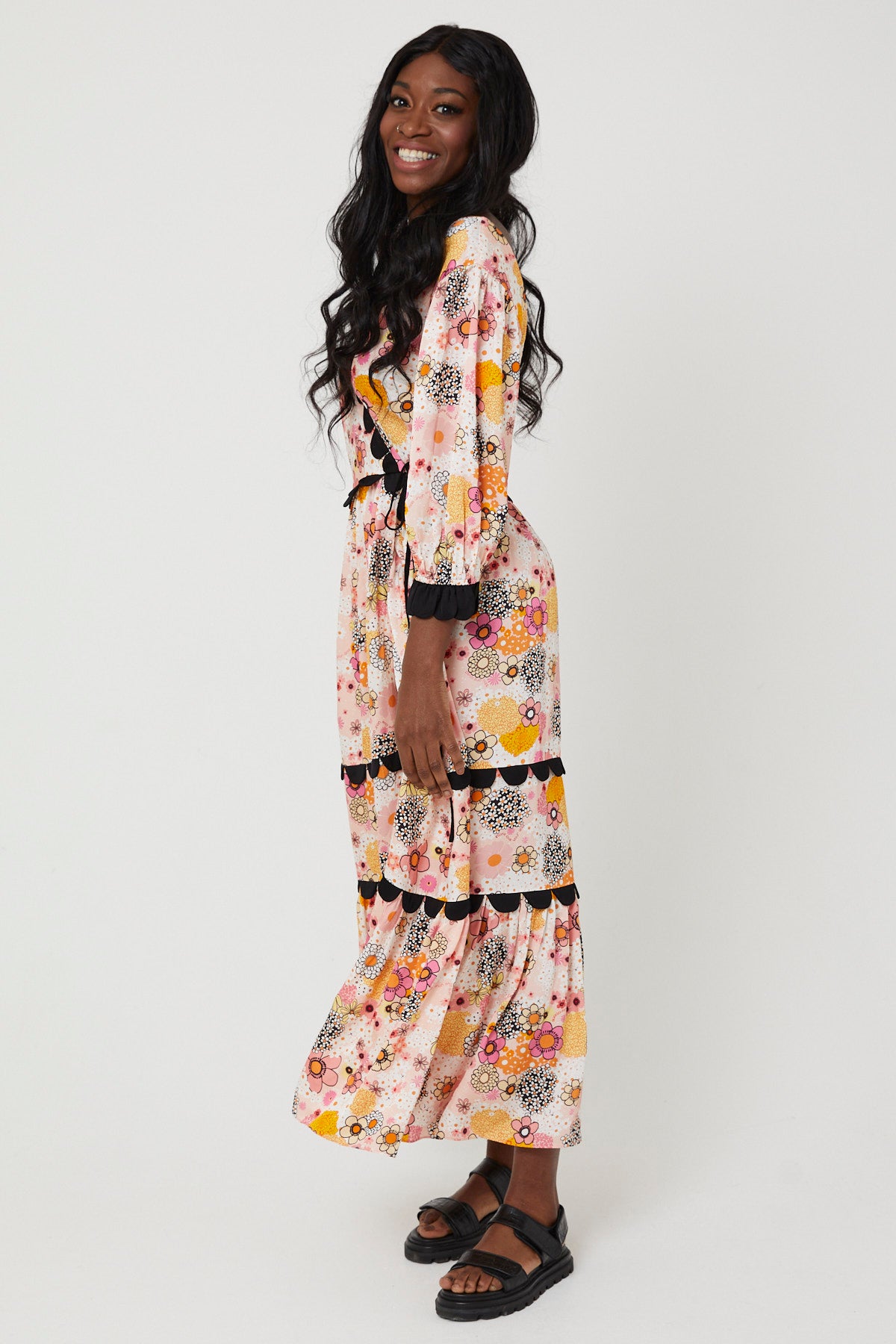 ARETHA DRESS | Pink Power Love Flower - Keko Studio