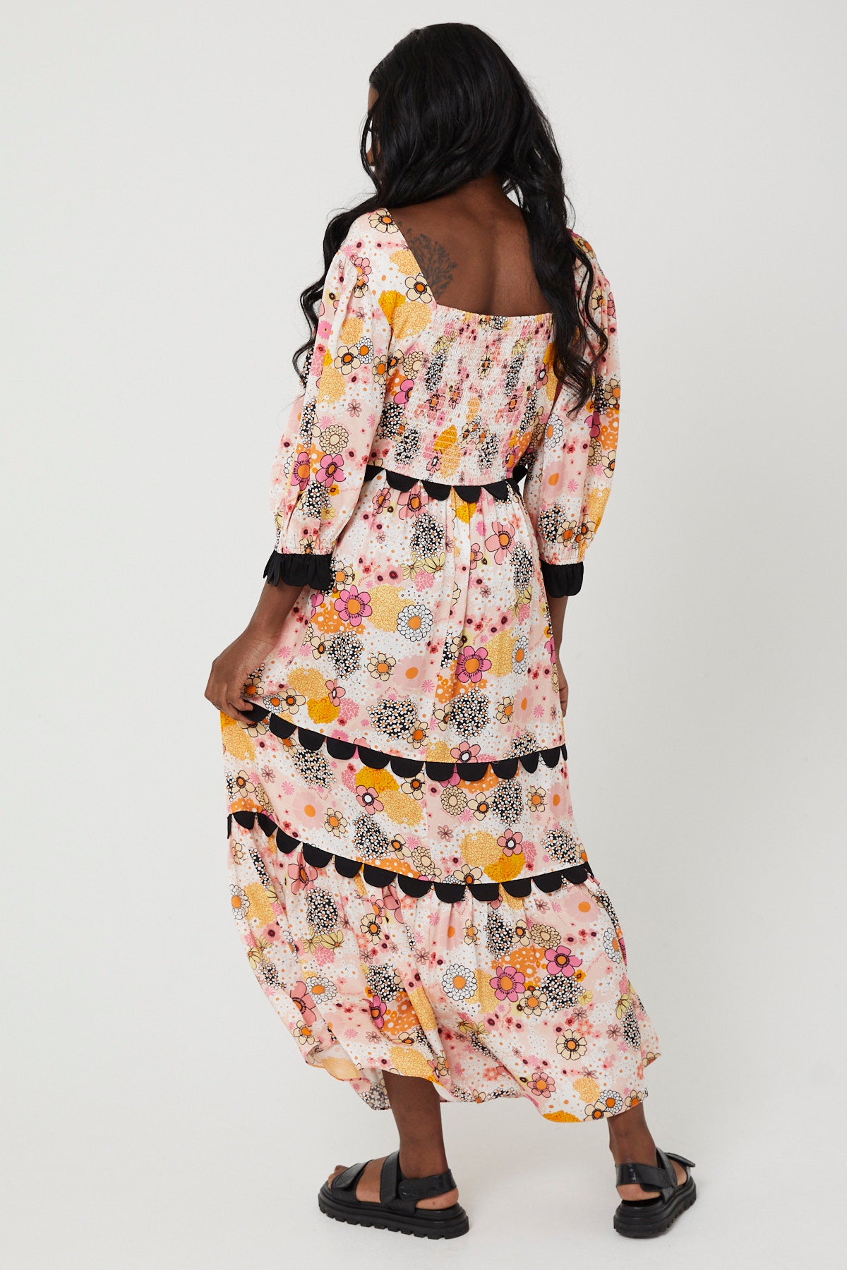 ARETHA DRESS | Pink Power Love Flower - Keko Studio