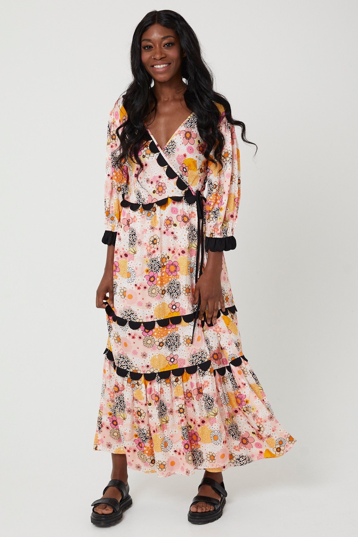 ARETHA DRESS | Pink Power Love Flower - Keko Studio