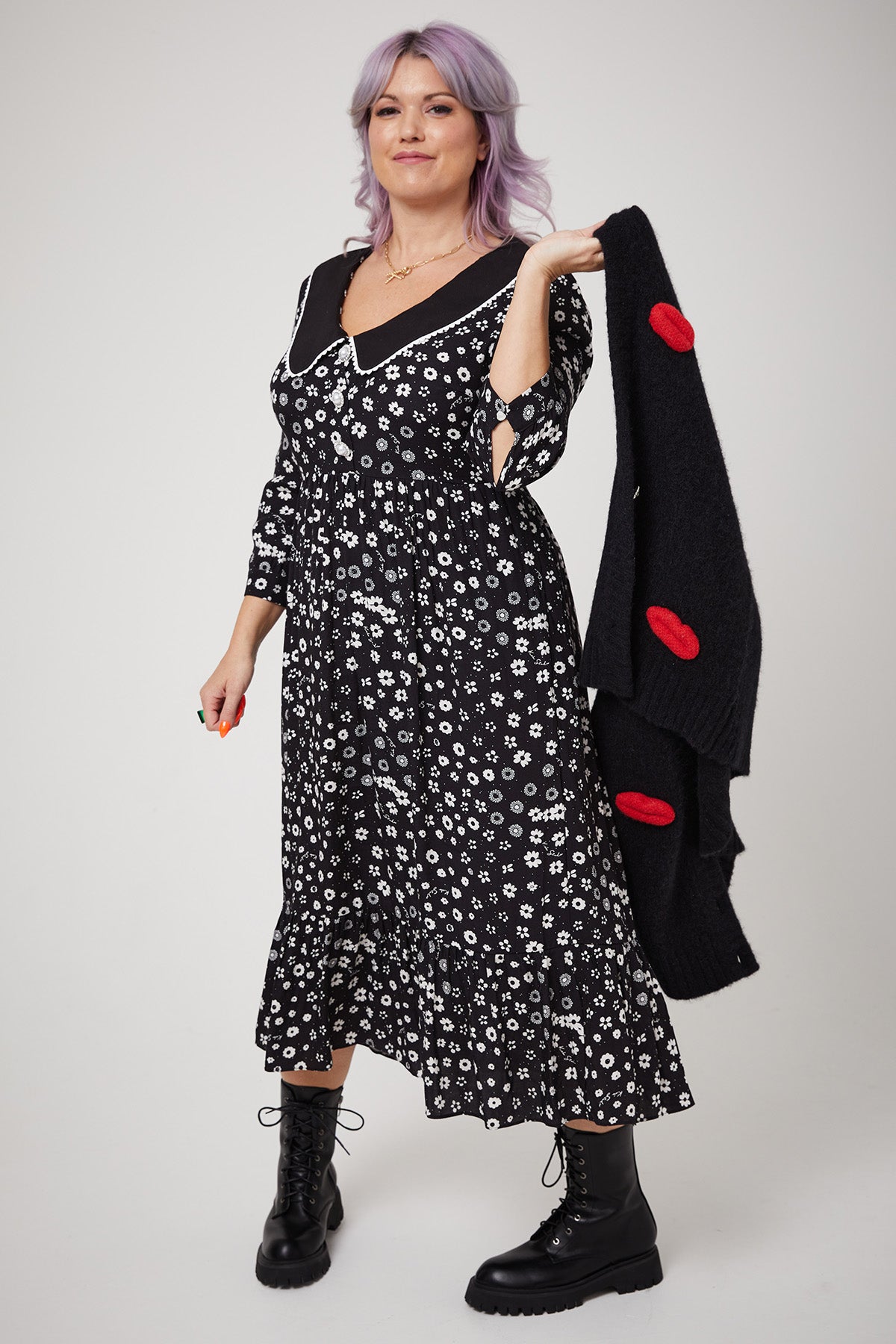 STEVIE DRESS | Polka Retro Floral - Keko Studio