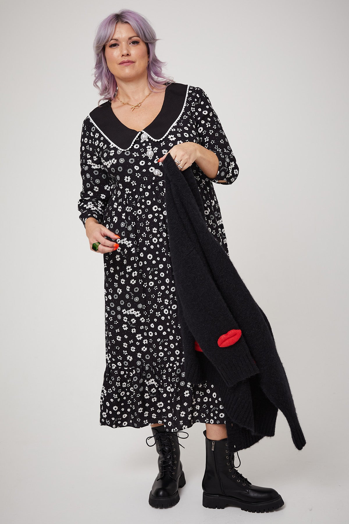STEVIE DRESS | Polka Retro Floral - Keko Studio
