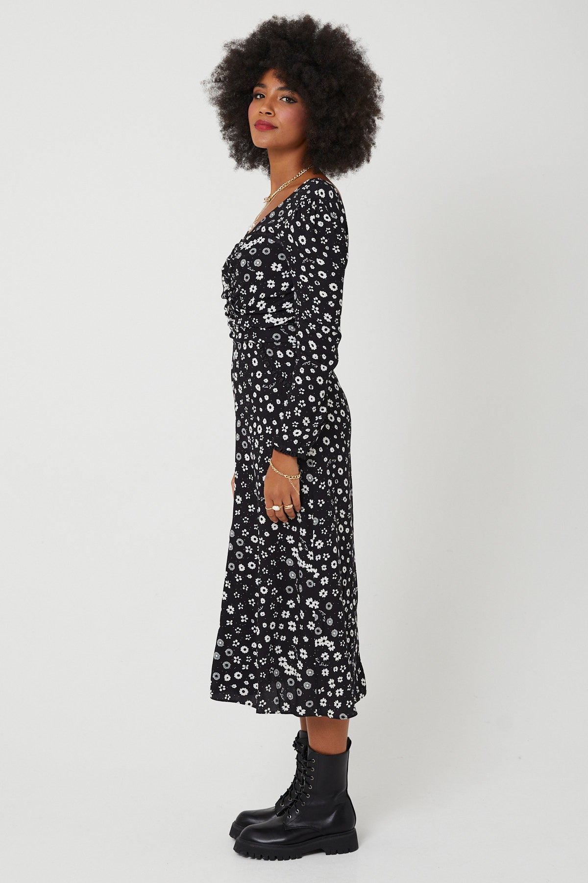 MADONNA DRESS | Polka Retro Floral - Keko Studio