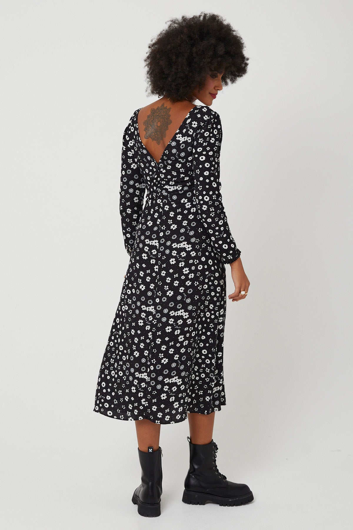 MADONNA DRESS | Polka Retro Floral - Keko Studio