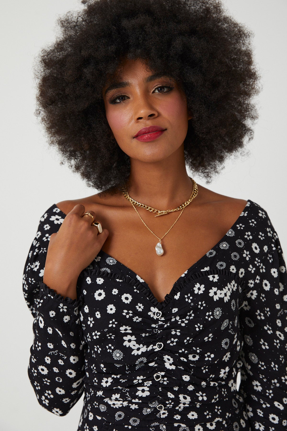 MADONNA DRESS | Polka Retro Floral - Keko Studio