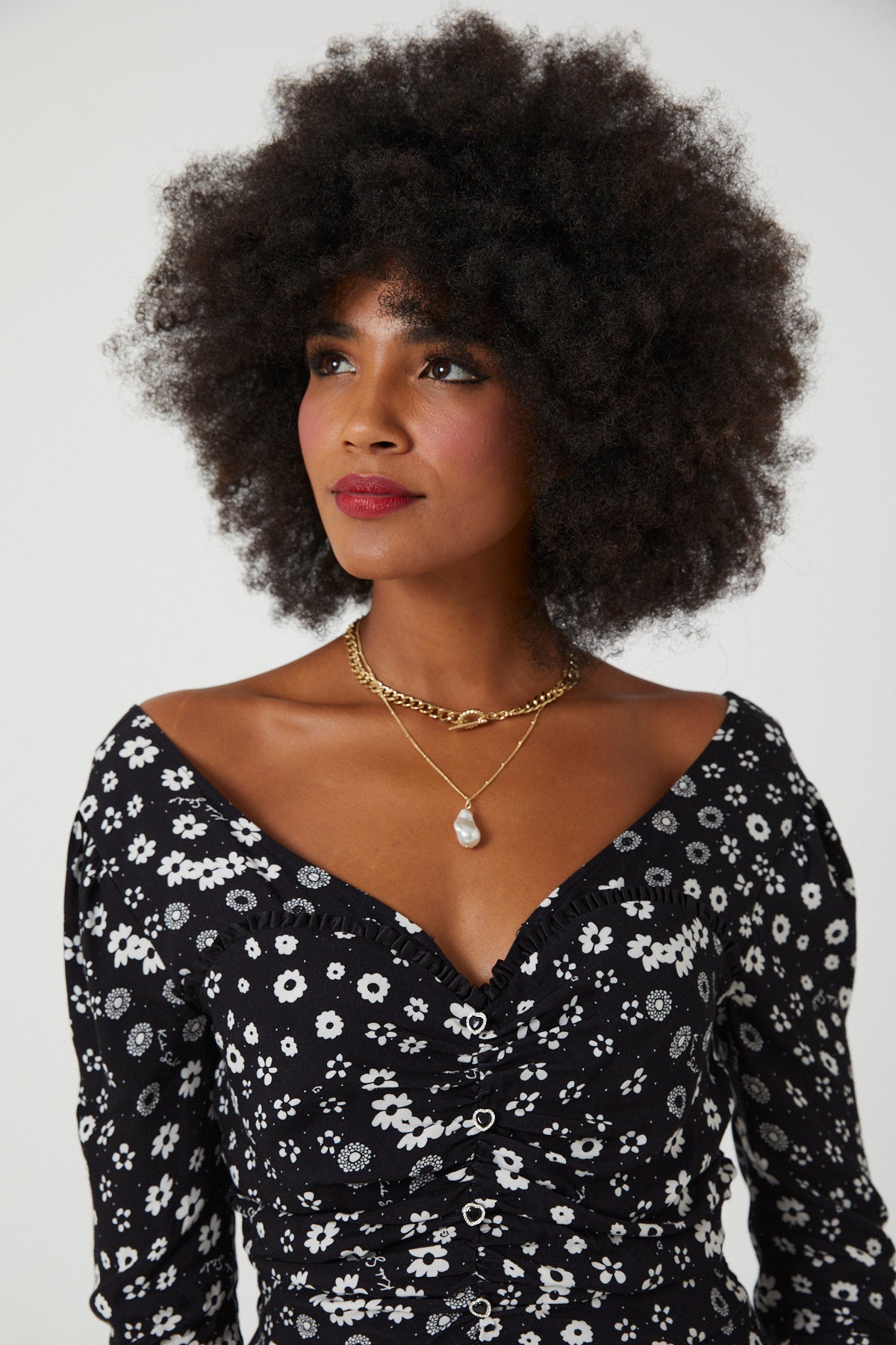 MADONNA DRESS | Polka Retro Floral - Keko Studio