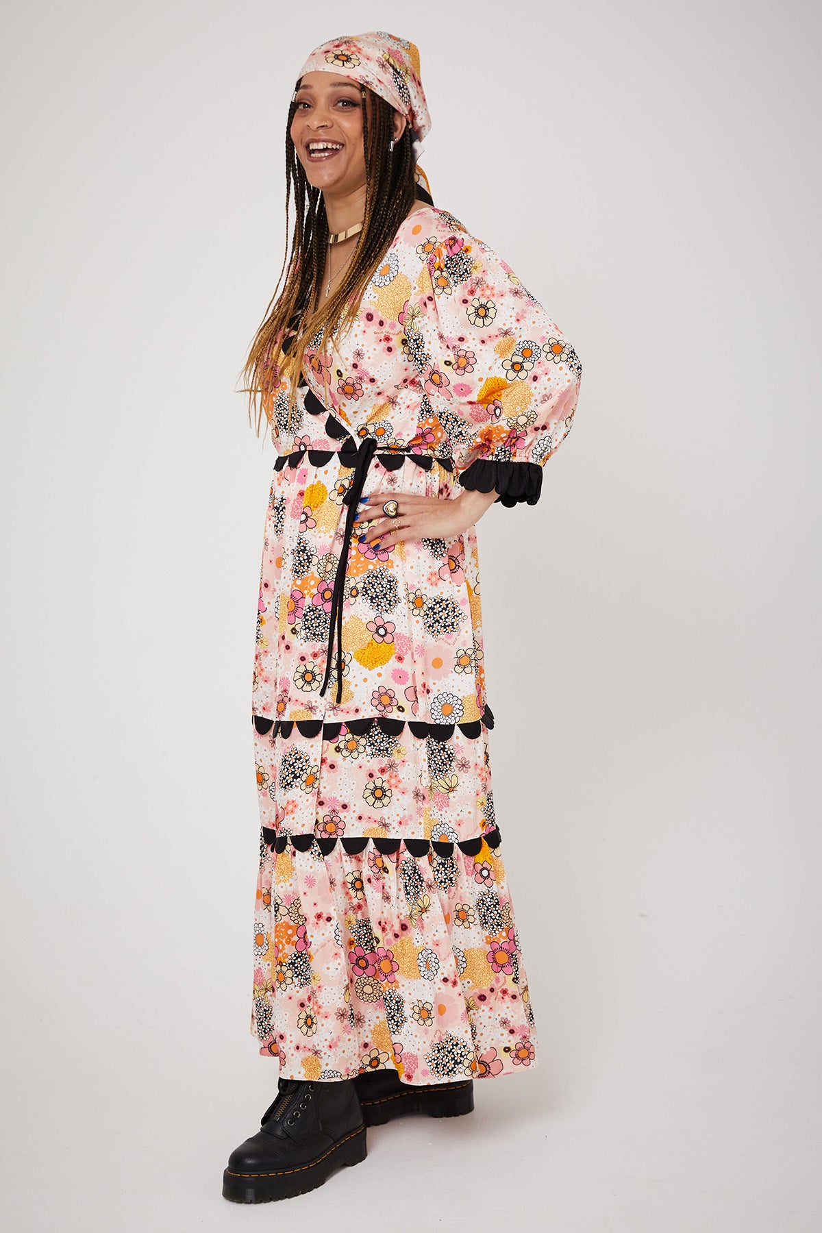 ARETHA DRESS | Pink Power Love Flower - Keko Studio