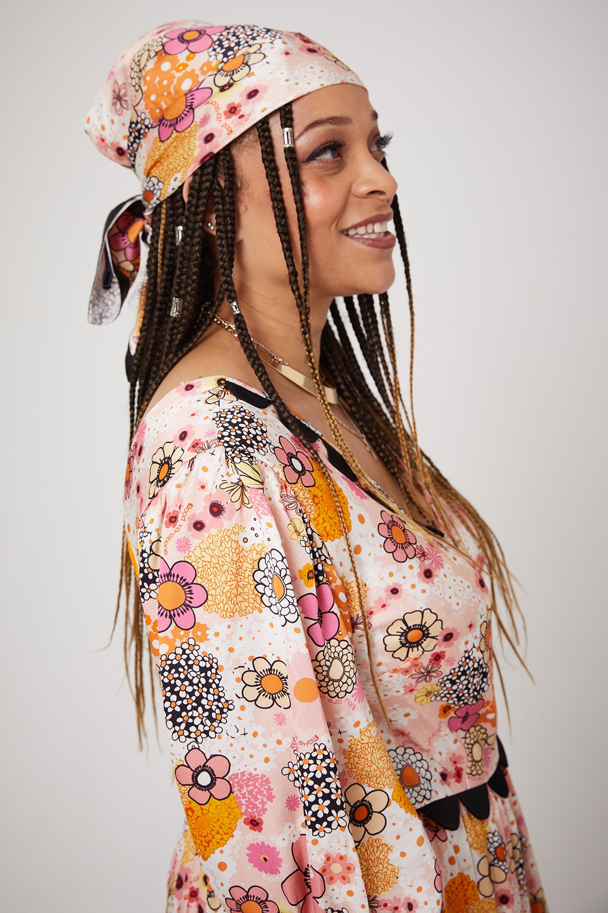 ARETHA DRESS | Pink Power Love Flower - Keko Studio