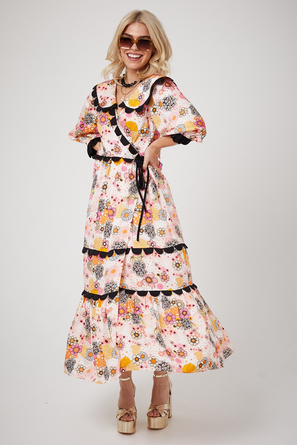 ARETHA DRESS | Pink Power Love Flower - Keko Studio