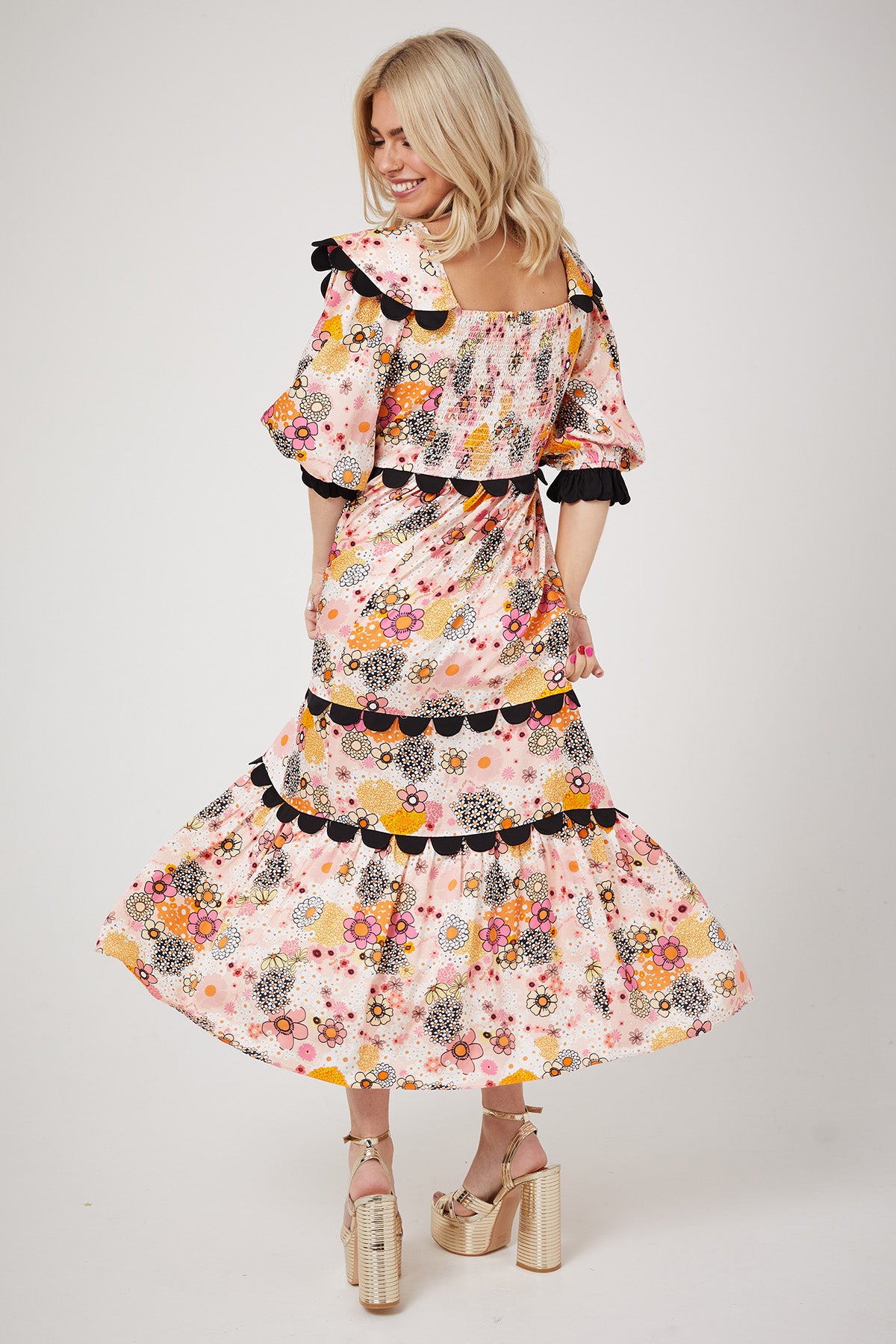 ARETHA DRESS | Pink Power Love Flower - Keko Studio