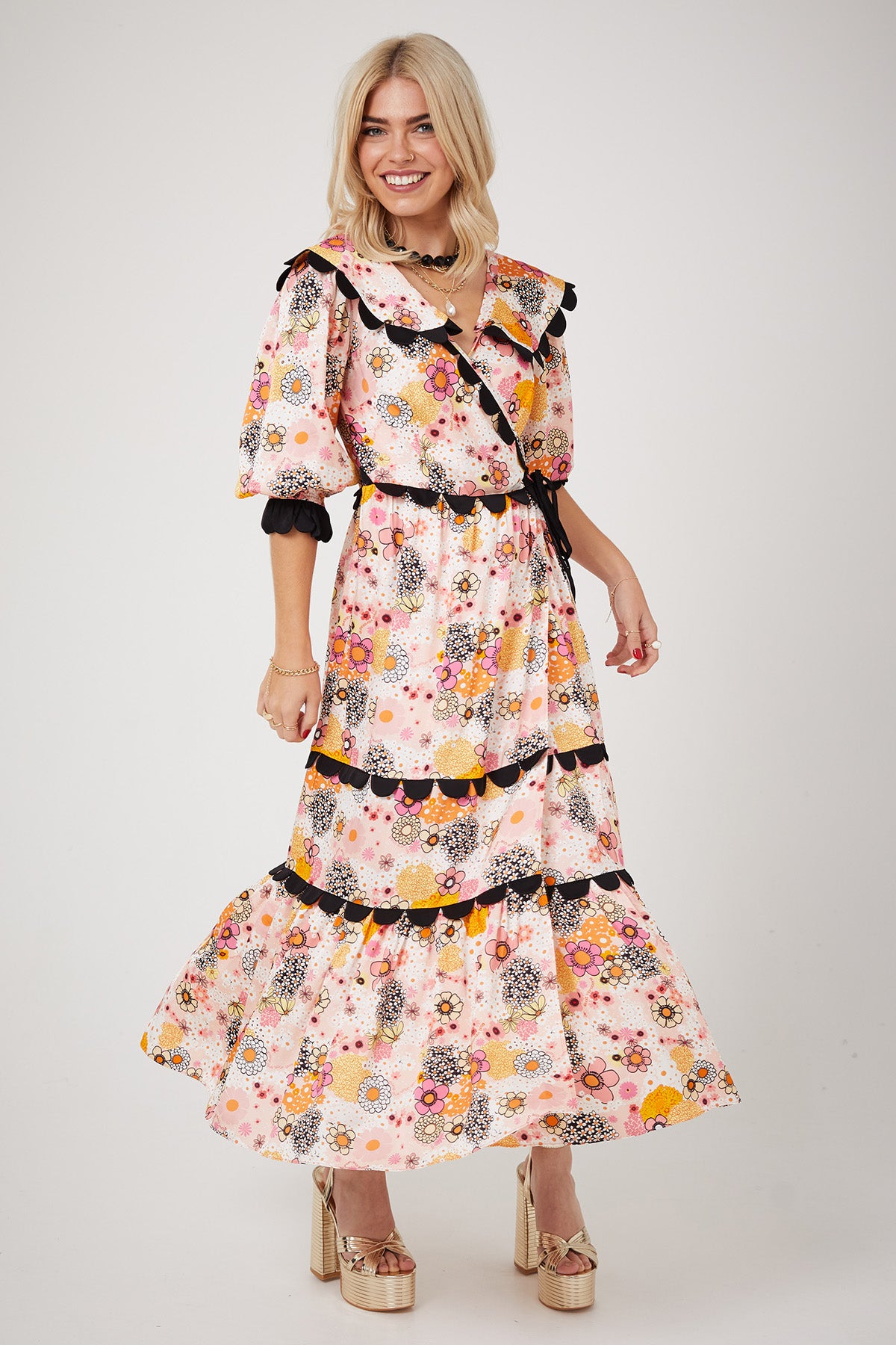 ARETHA DRESS | Pink Power Love Flower - Keko Studio