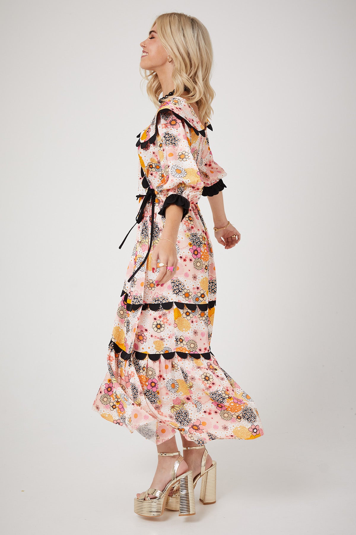 ARETHA DRESS | Pink Power Love Flower - Keko Studio