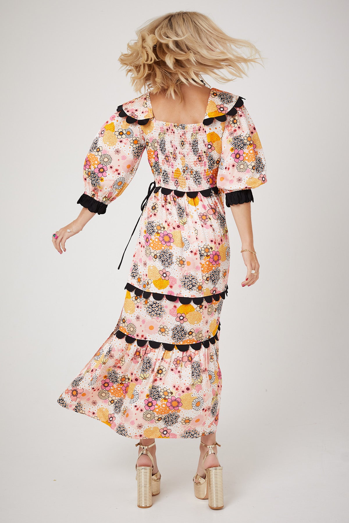ARETHA DRESS | Pink Power Love Flower - Keko Studio