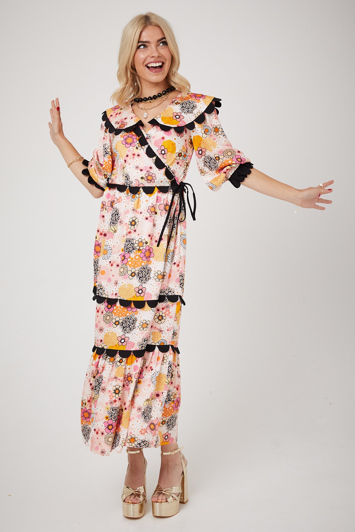 ARETHA DRESS | Pink Power Love Flower - Keko Studio