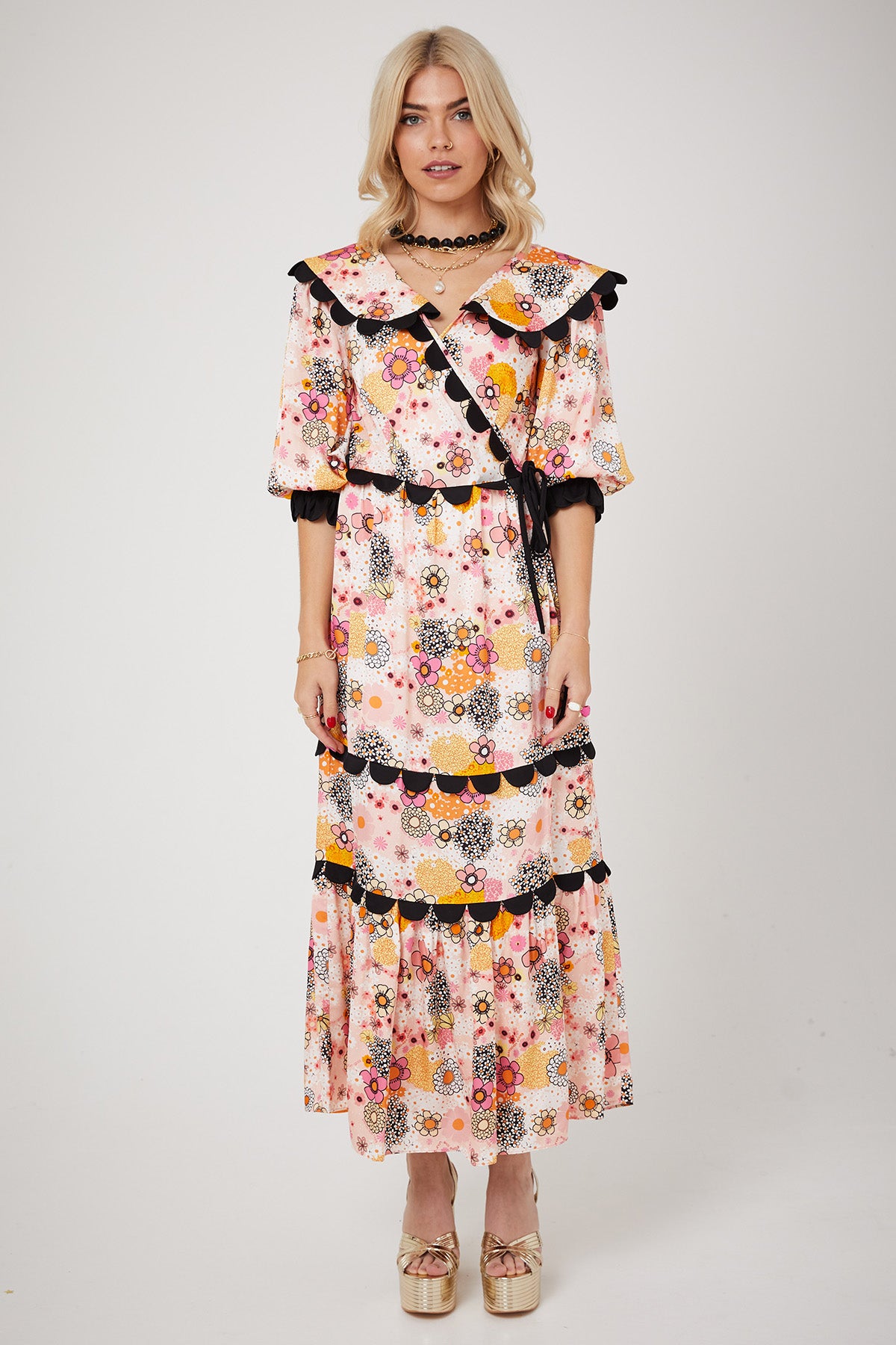 ARETHA DRESS | Pink Power Love Flower - Keko Studio