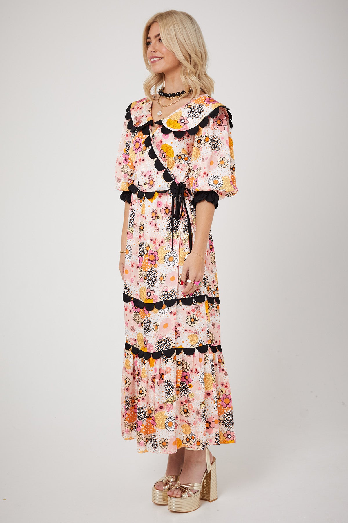 ARETHA DRESS | Pink Power Love Flower - Keko Studio