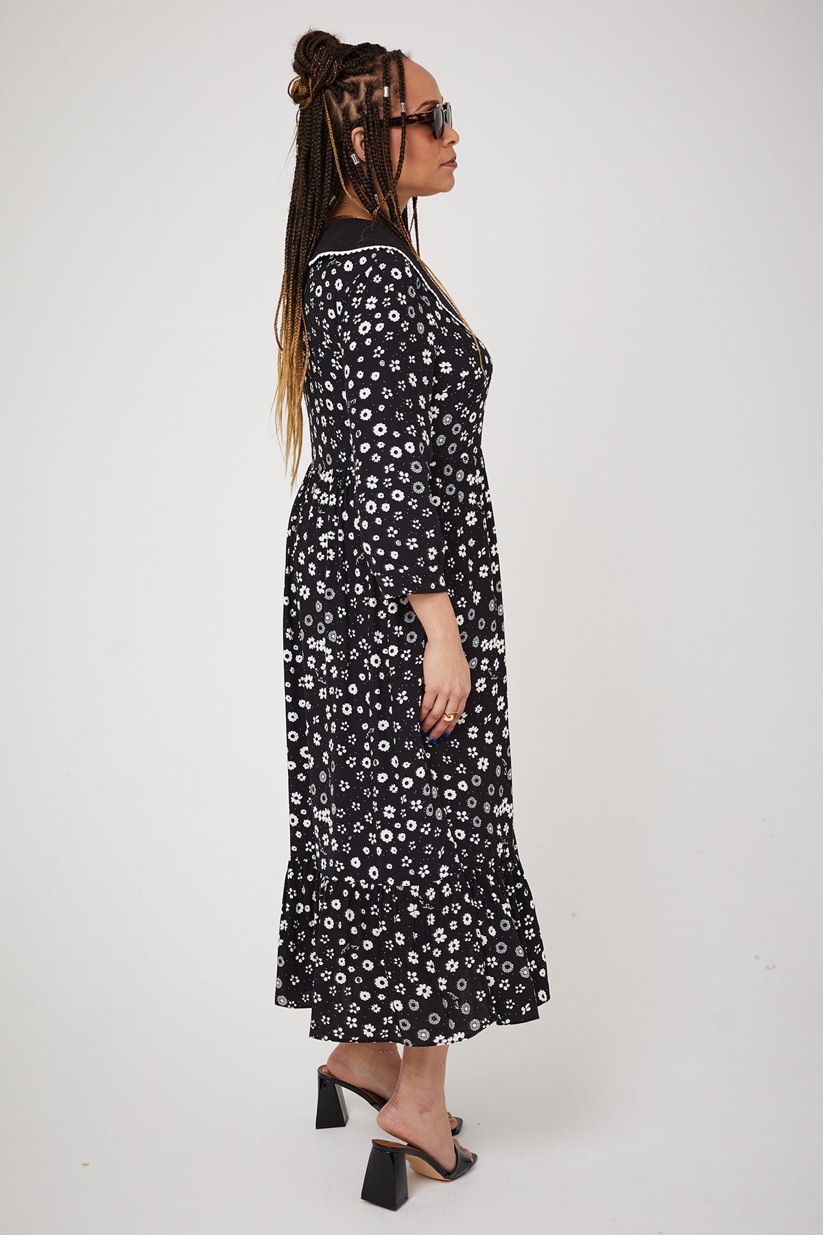 STEVIE DRESS | Polka Retro Floral - Keko Studio