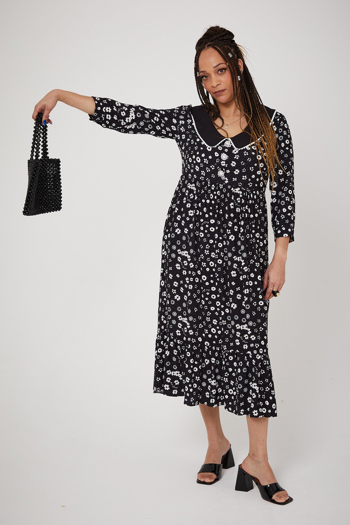 STEVIE DRESS | Polka Retro Floral - Keko Studio