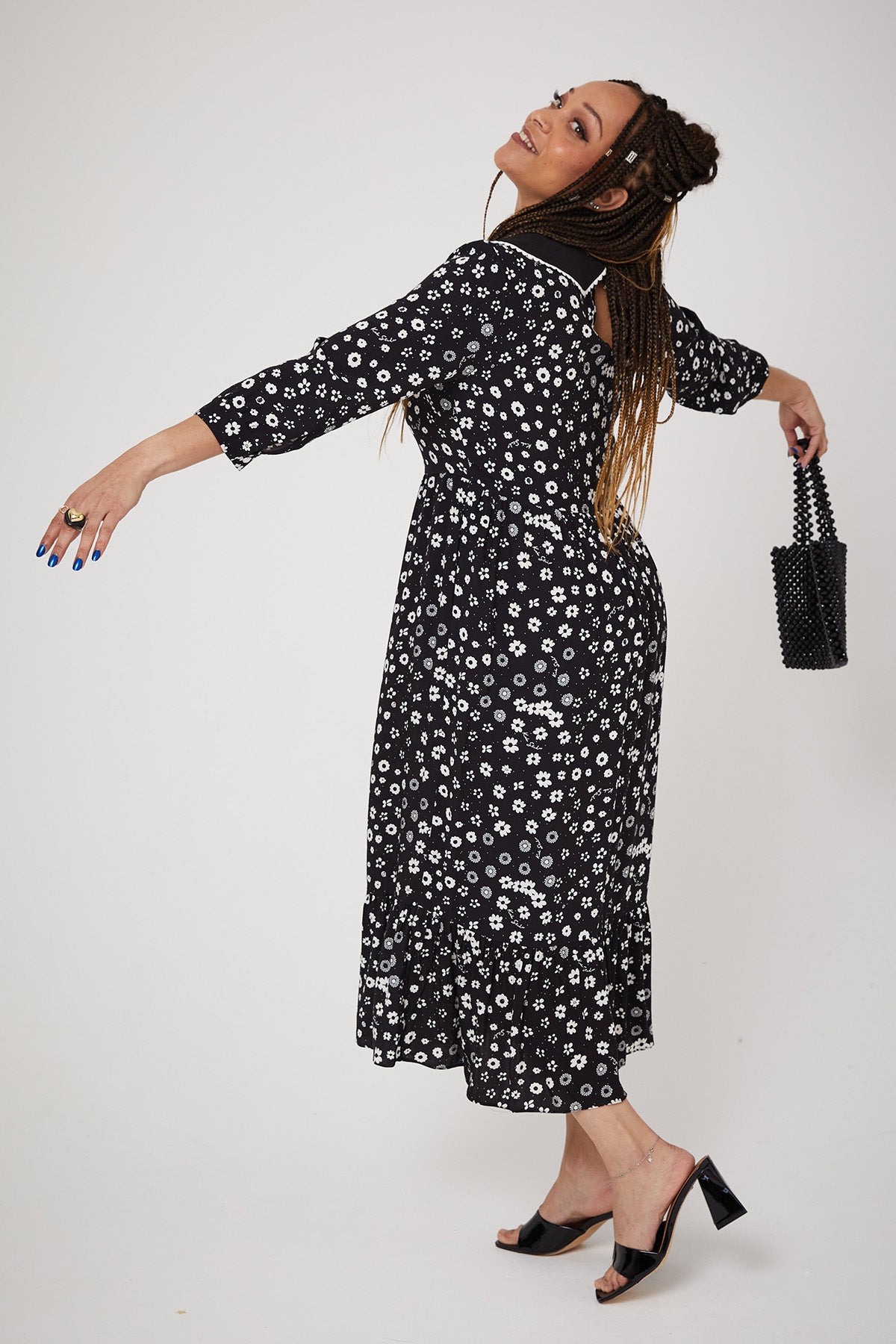 STEVIE DRESS | Polka Retro Floral - Keko Studio