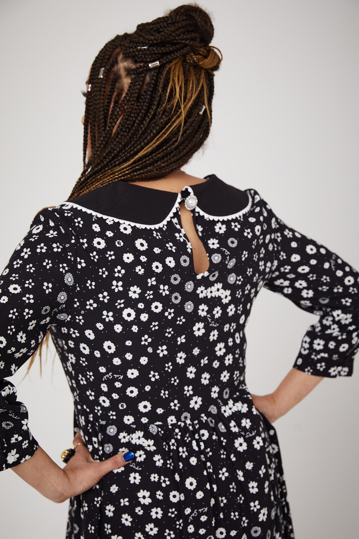 STEVIE DRESS | Polka Retro Floral - Keko Studio