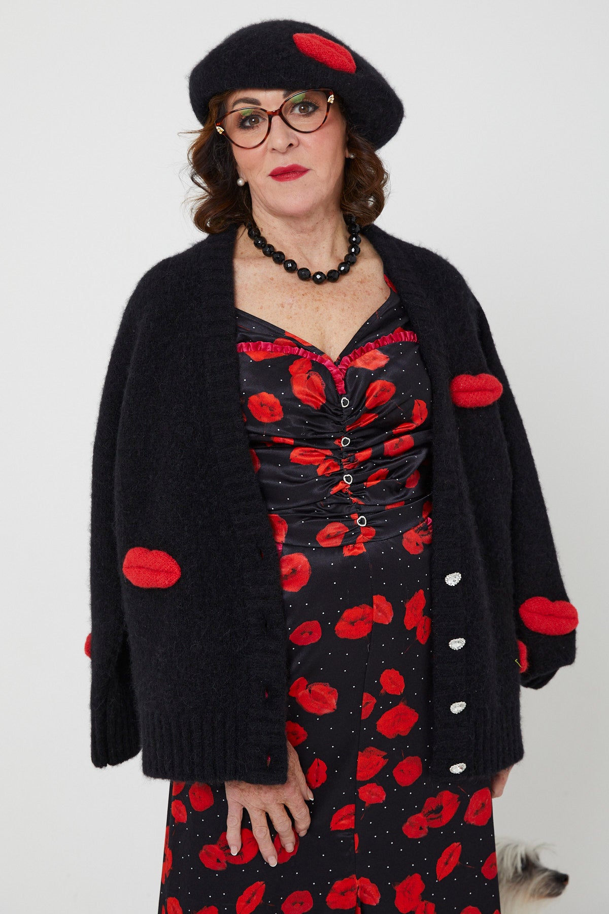 MICKS LIPS CARDI | Black - Keko Studio