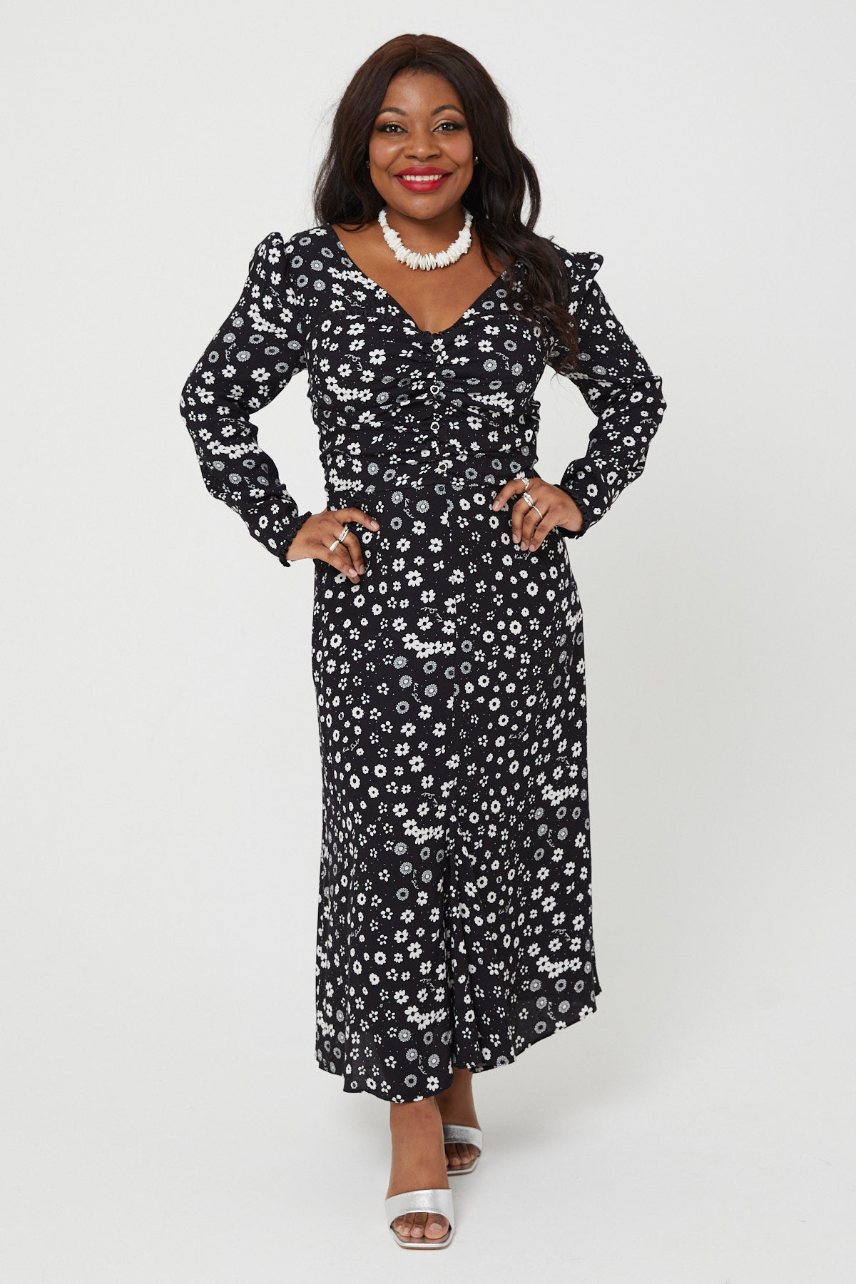 MADONNA DRESS | Polka Retro Floral - Keko Studio