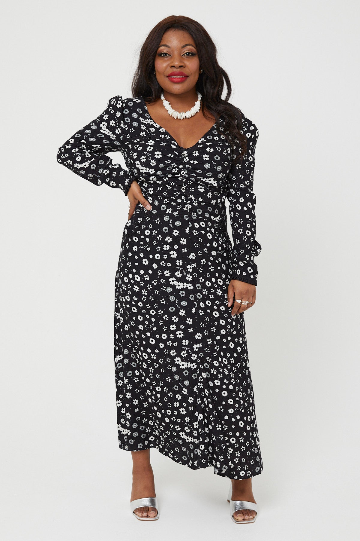MADONNA DRESS | Polka Retro Floral - Keko Studio