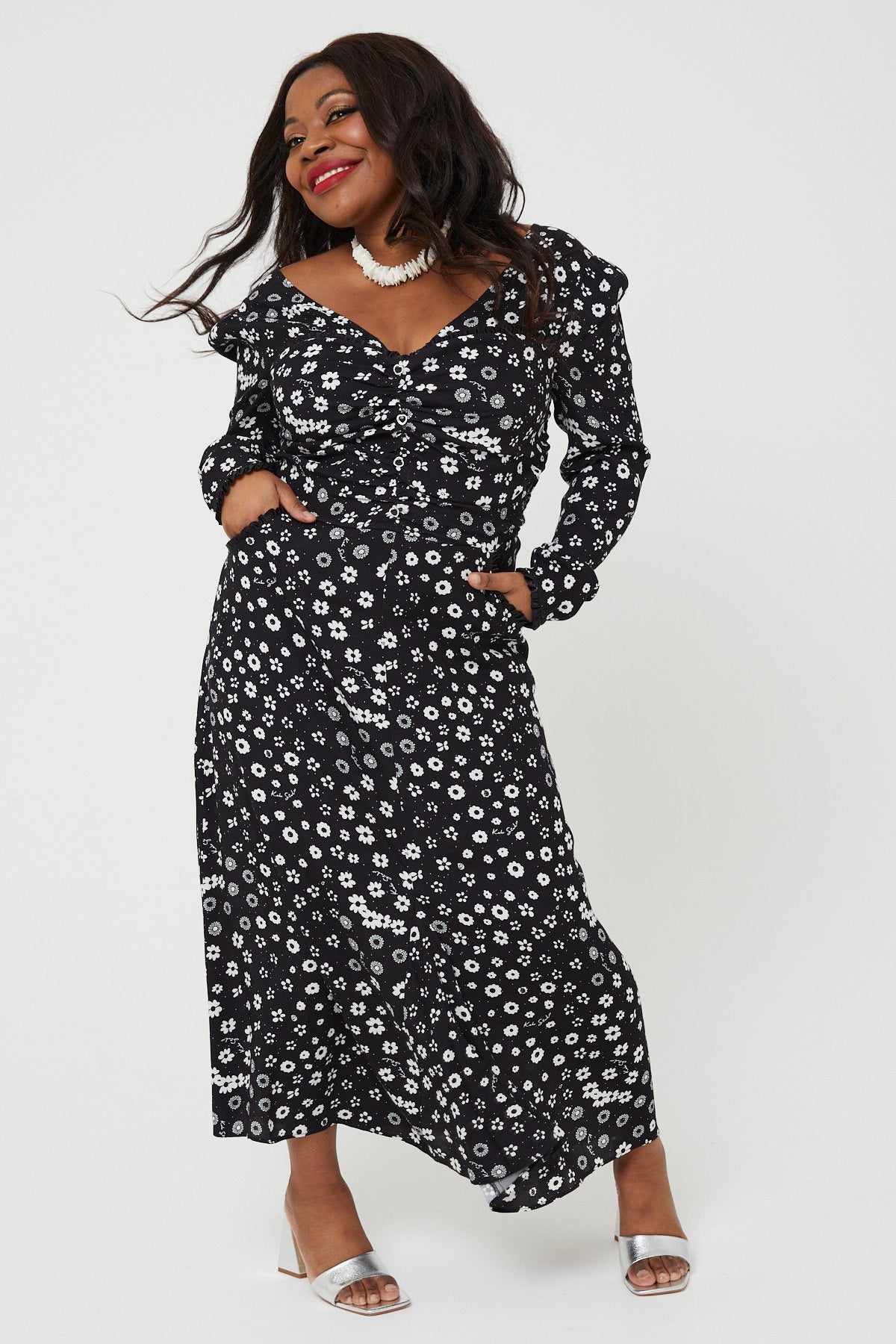 MADONNA DRESS | Polka Retro Floral - Keko Studio