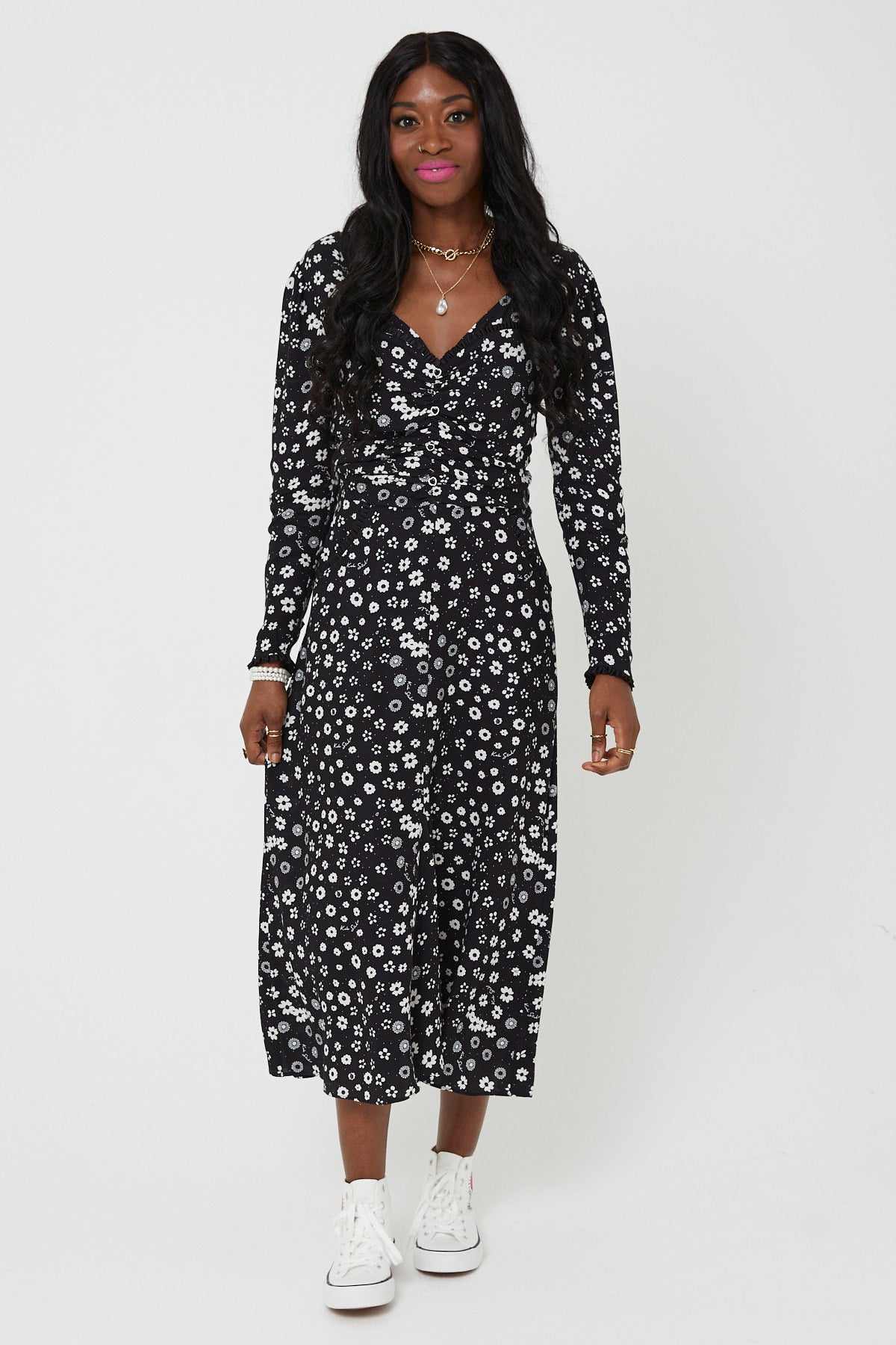 MADONNA DRESS | Polka Retro Floral - Keko Studio