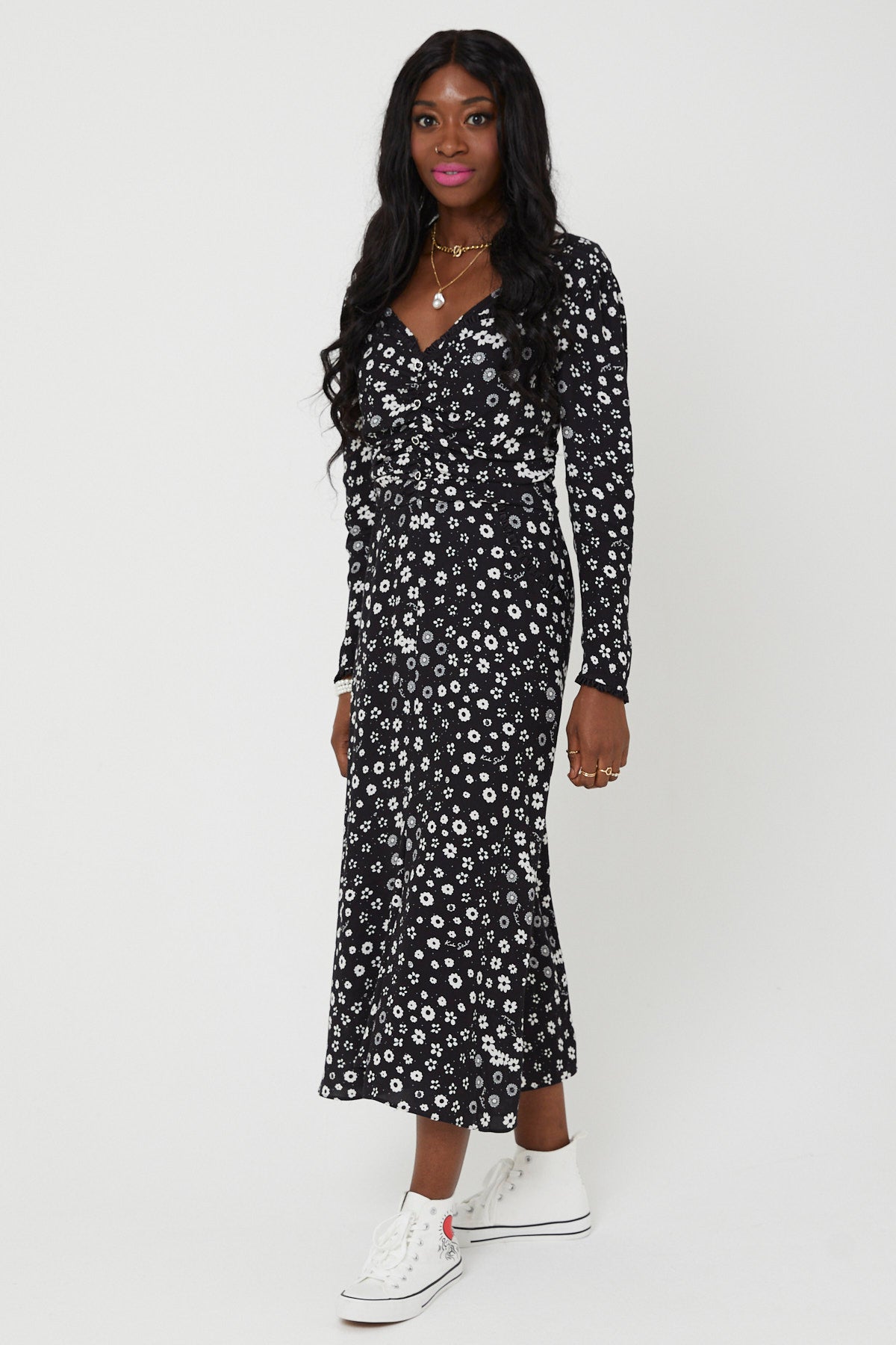 MADONNA DRESS | Polka Retro Floral - Keko Studio