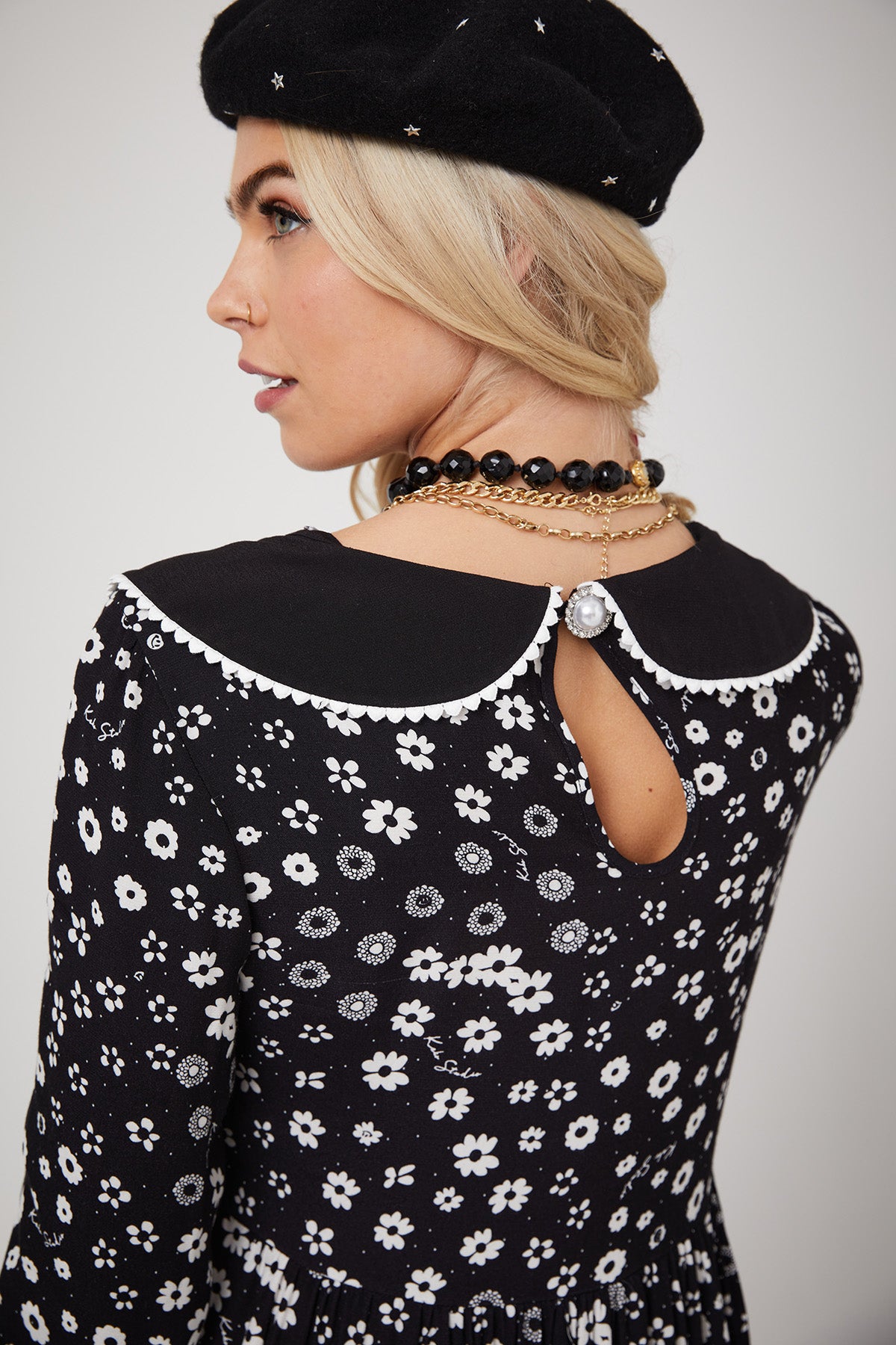 STEVIE DRESS | Polka Retro Floral - Keko Studio