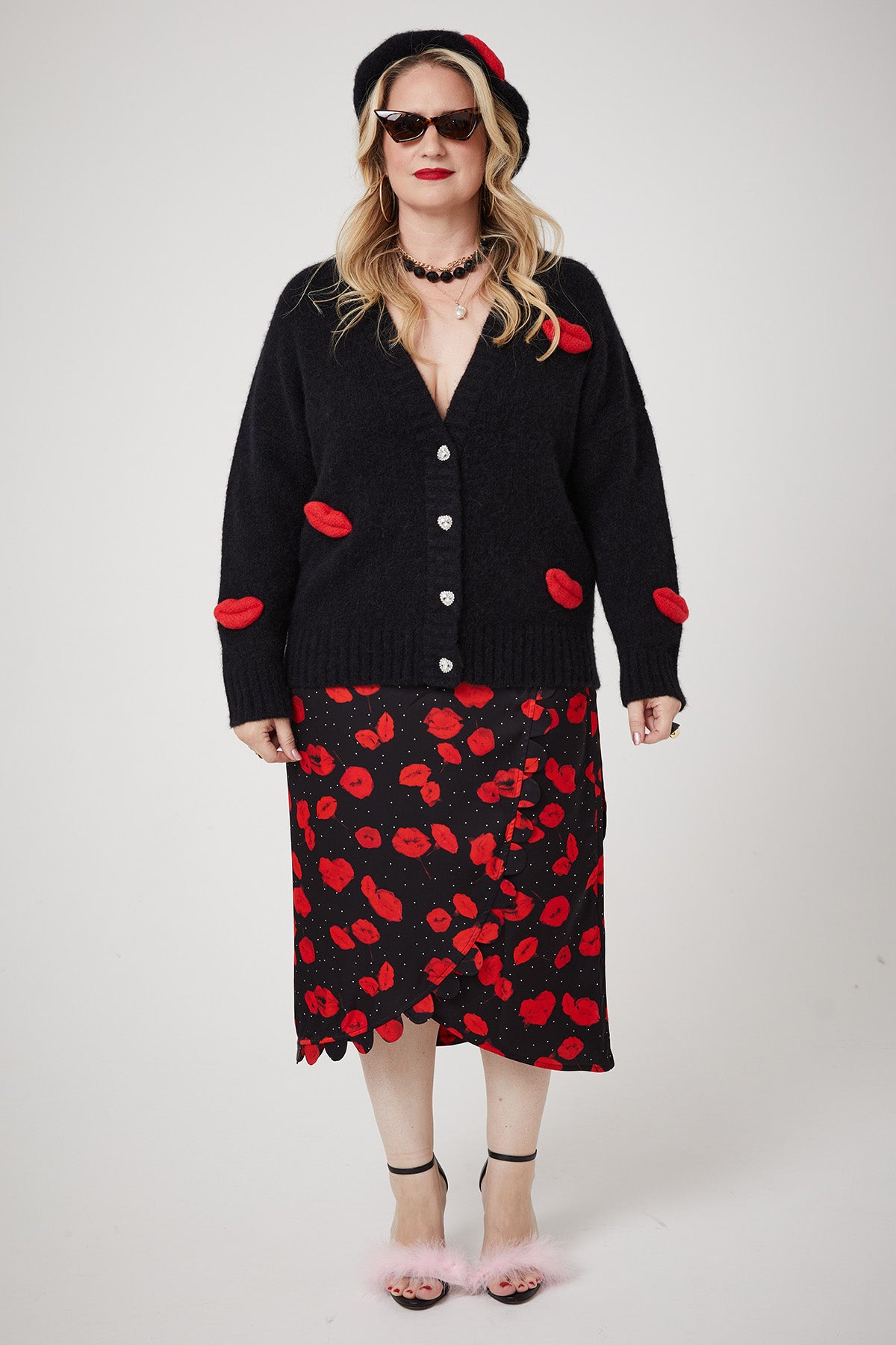 MICKS LIPS CARDI | Black - Keko Studio