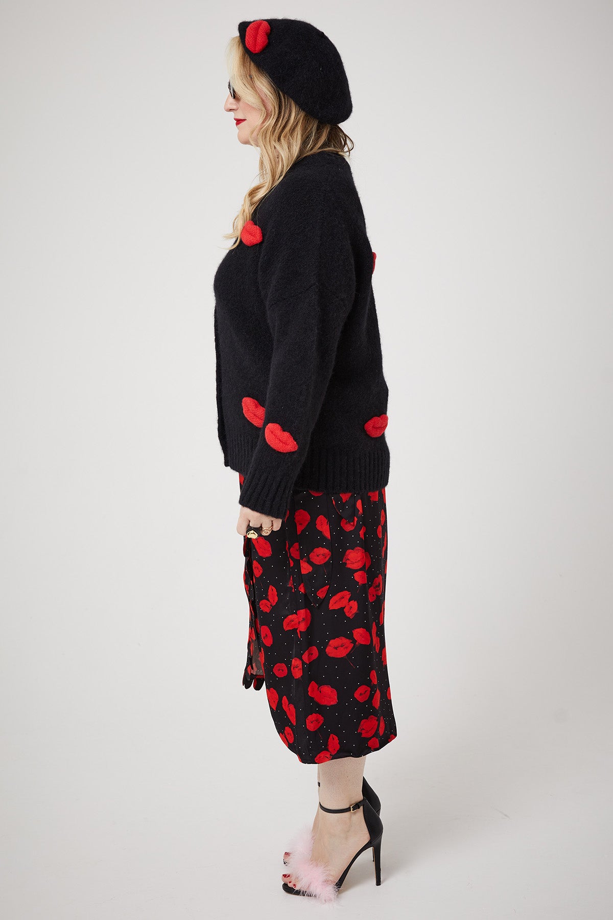 MICKS LIPS CARDI | Black - Keko Studio