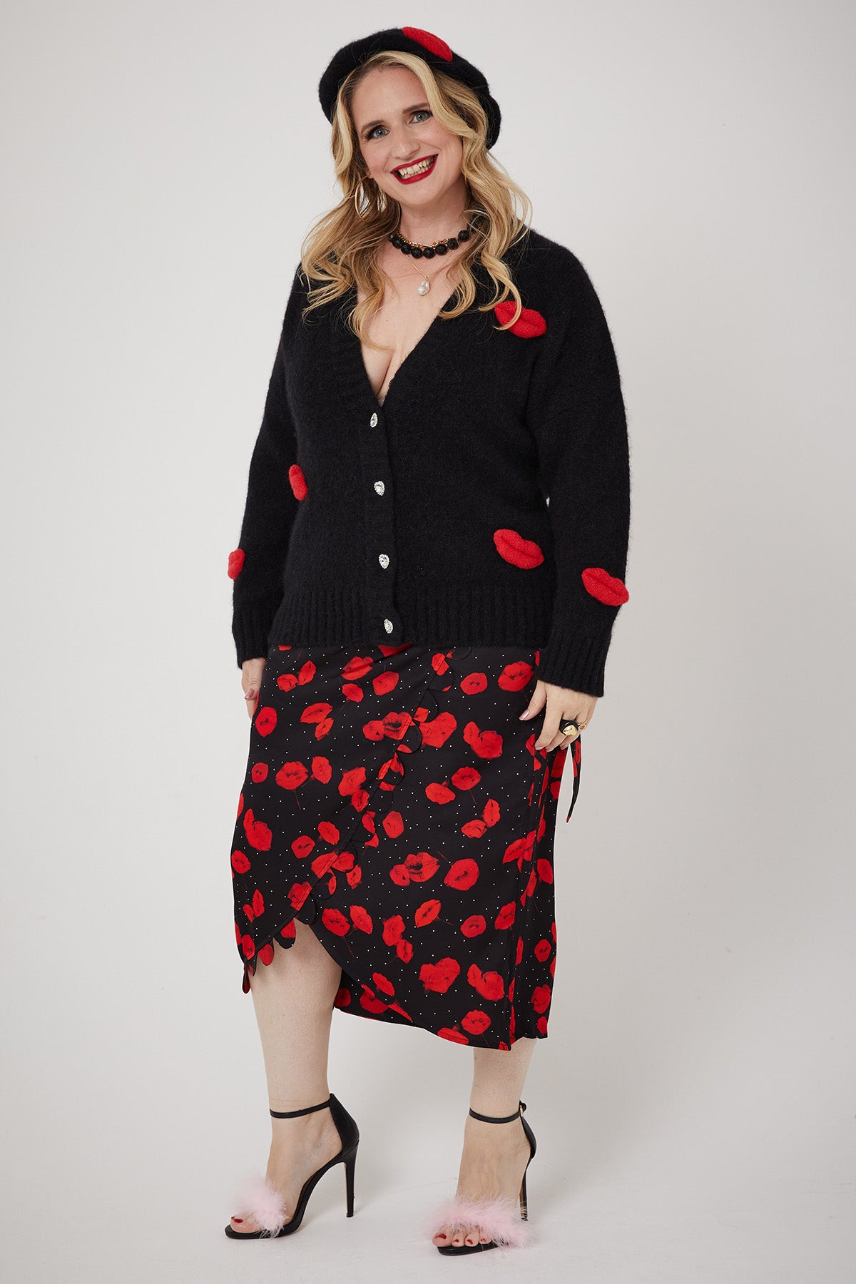 MICKS LIPS CARDI | Black - Keko Studio