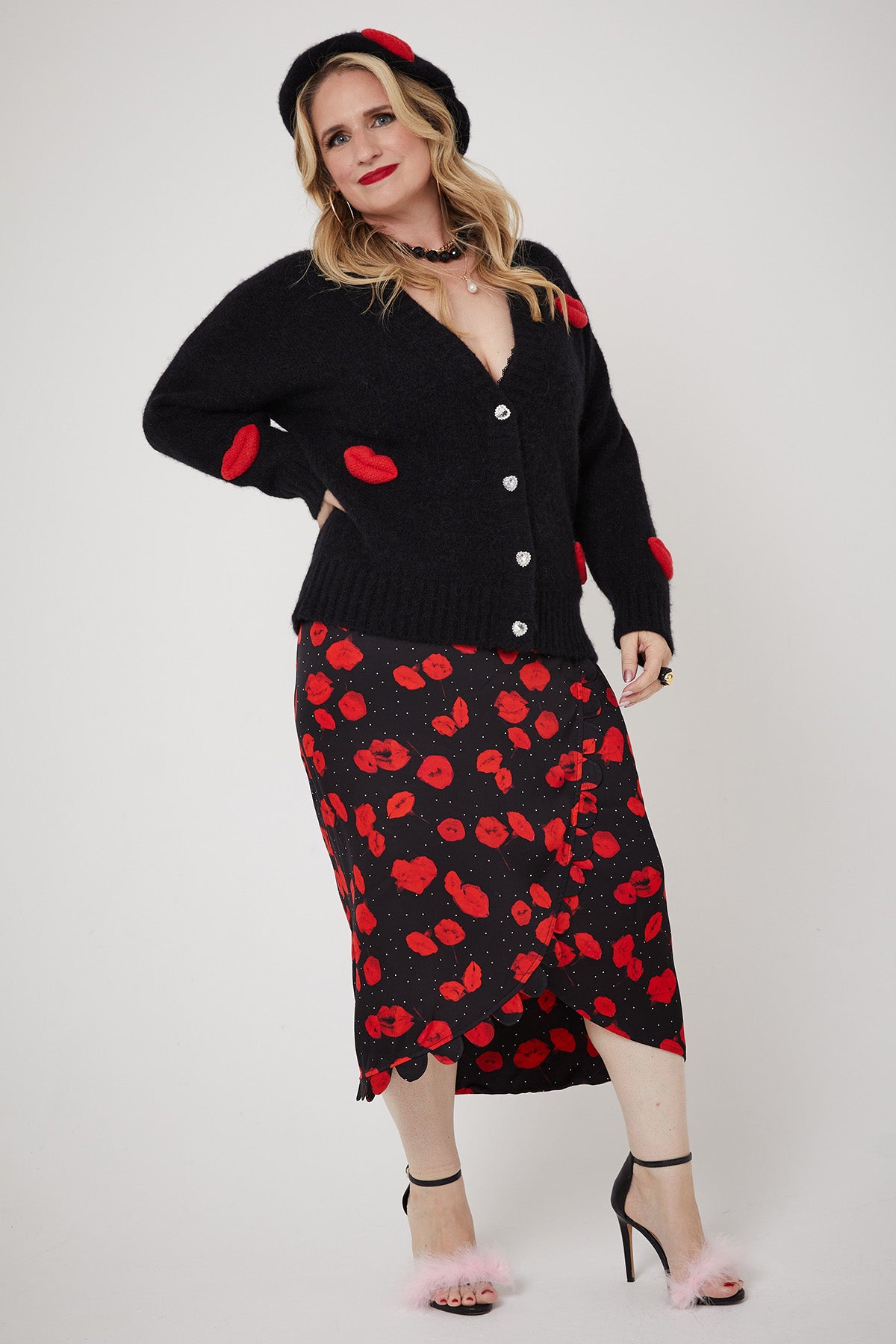 MICKS LIPS CARDI | Black - Keko Studio