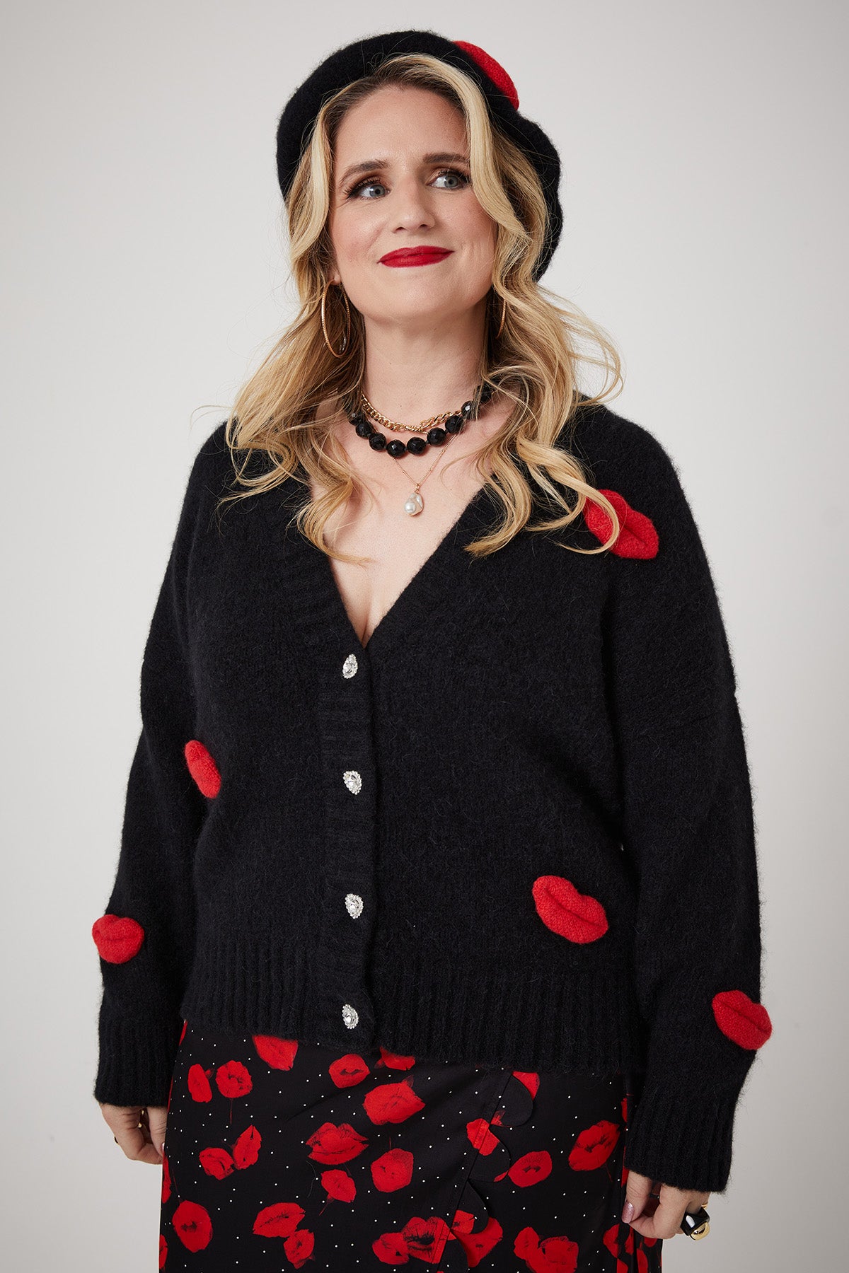MICKS LIPS CARDI | Black - Keko Studio