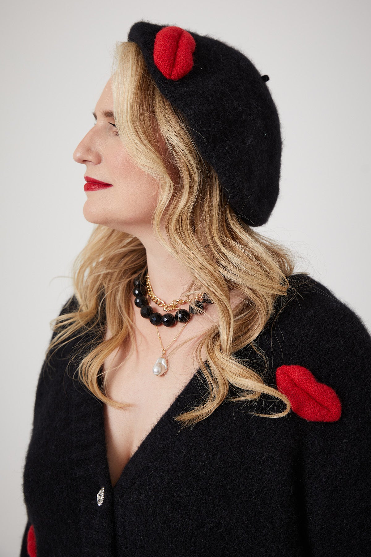 MICKS LIPS CARDI | Black - Keko Studio