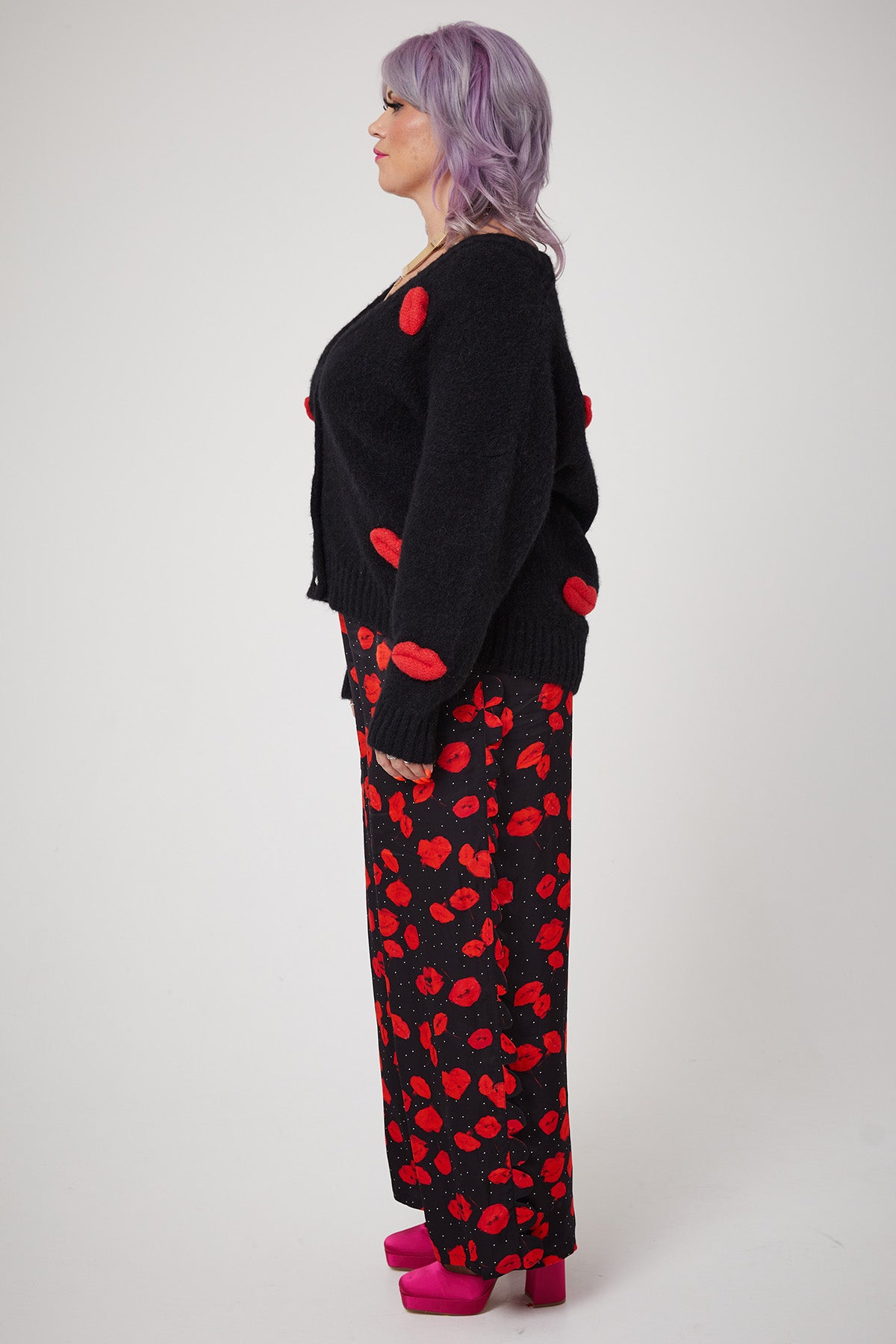 MICKS LIPS CARDI | Black - Keko Studio