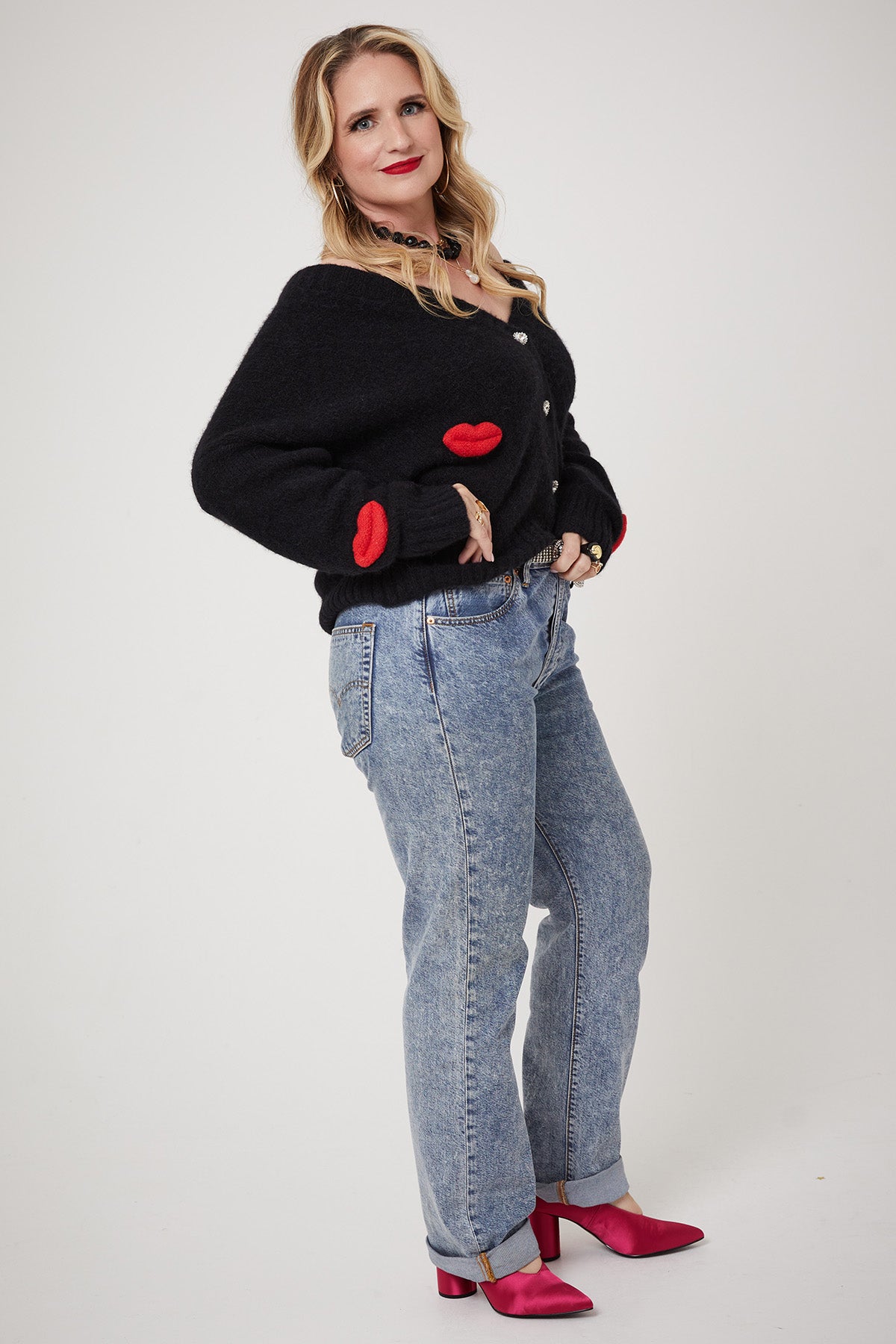 MICKS LIPS CARDI | Black - Keko Studio