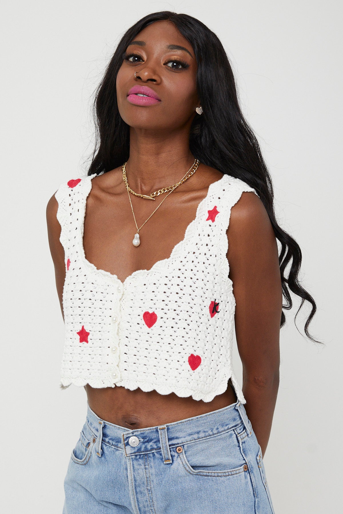 KEKO LOVES CROCHET VEST | Cream - Keko Studio